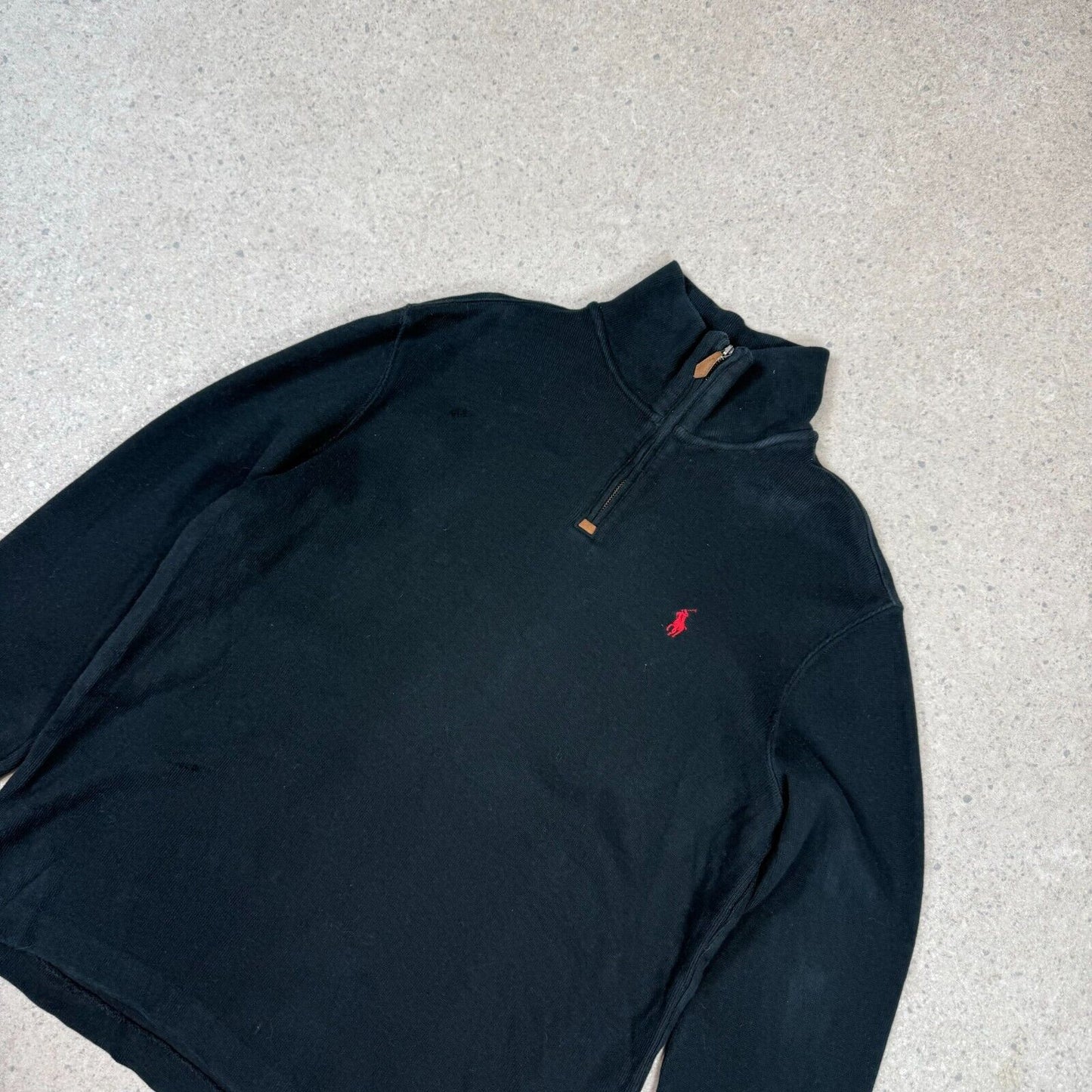 Ralph Lauren 1/4 Zip Jumper Medium Black