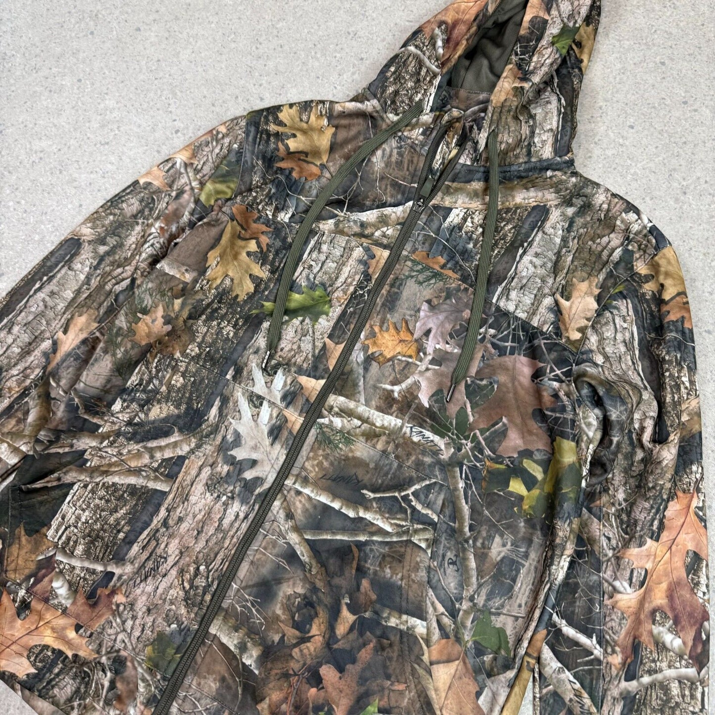 Tree Camo Zip Up Jacket Small Green