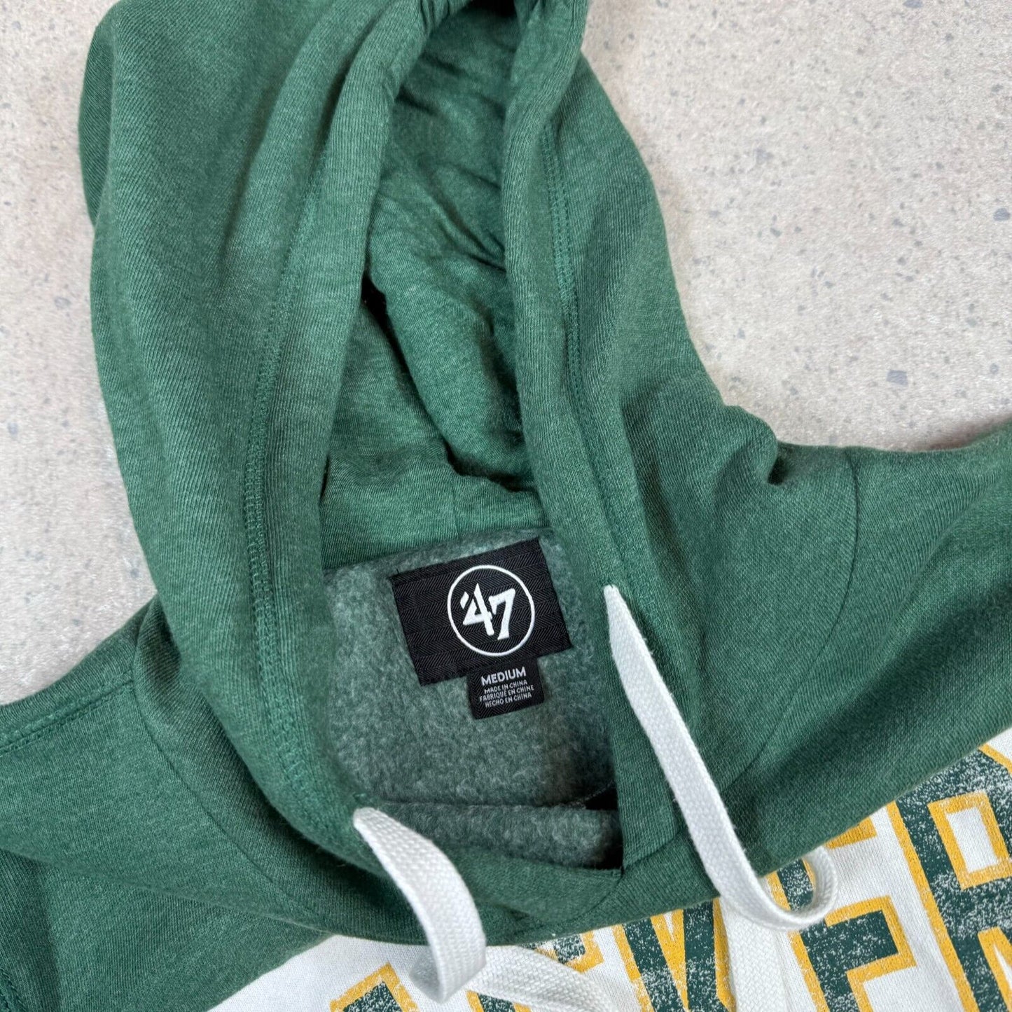 Green Back Packers Hoodie Medium Spellout