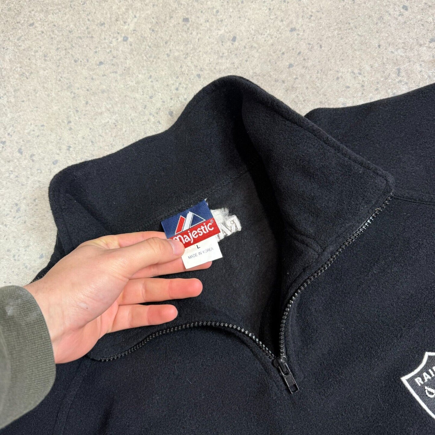 Oakland Raiders by Majestic Fleece Pullover Black XL
