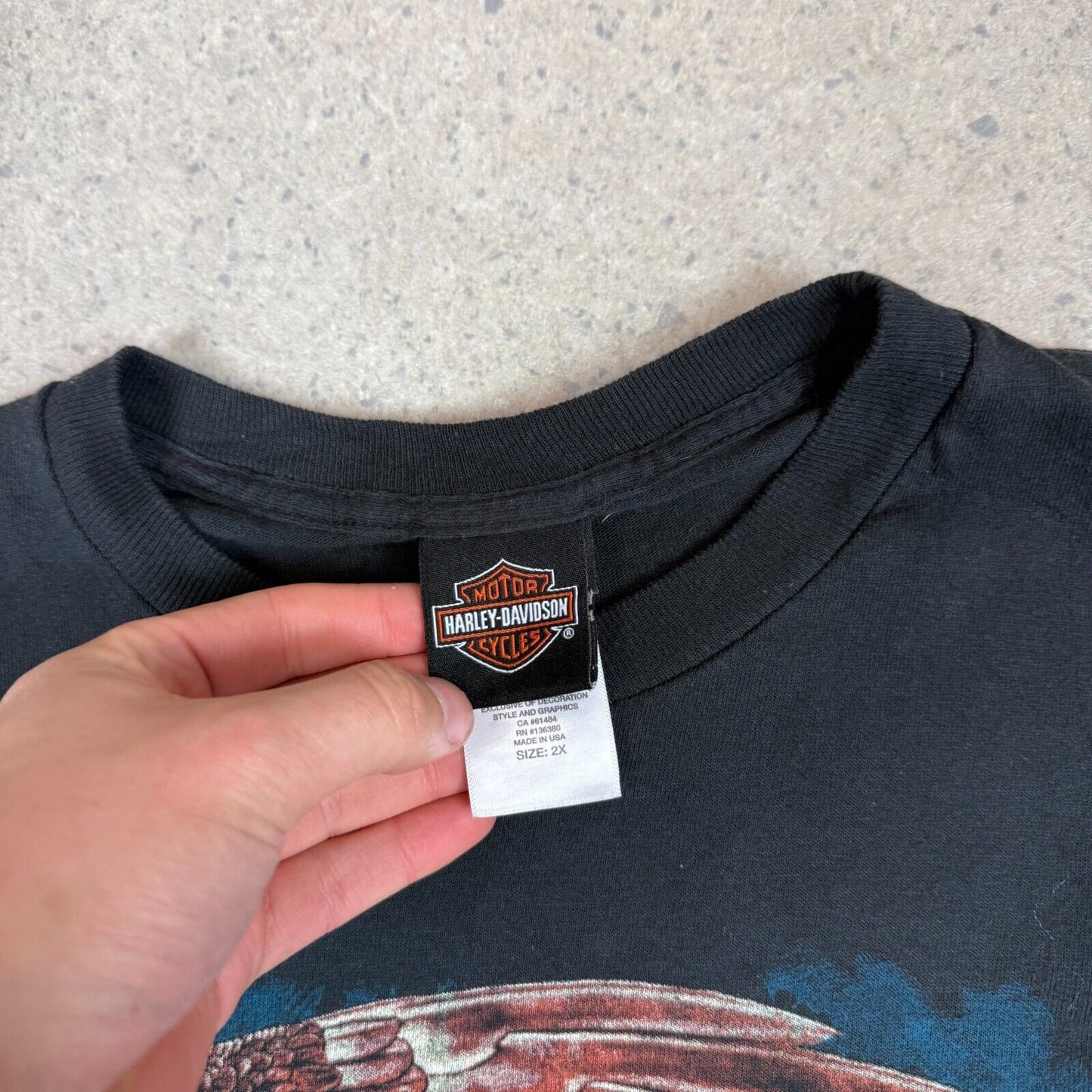Harley Davidson T Shirt 2XL Black California Graphic McGuire Relaxed Fit