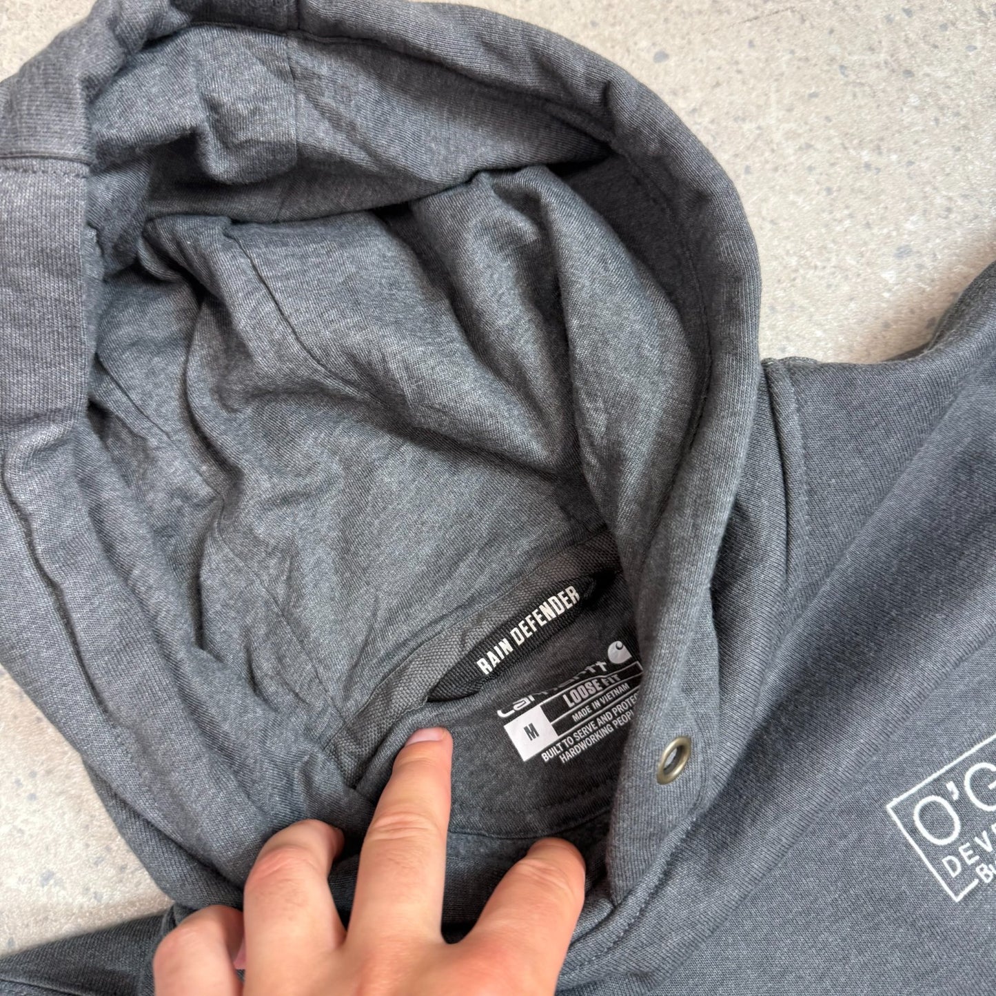 Carhartt Rain Defender Medium Loose Fit Charcoal Grey Hooded