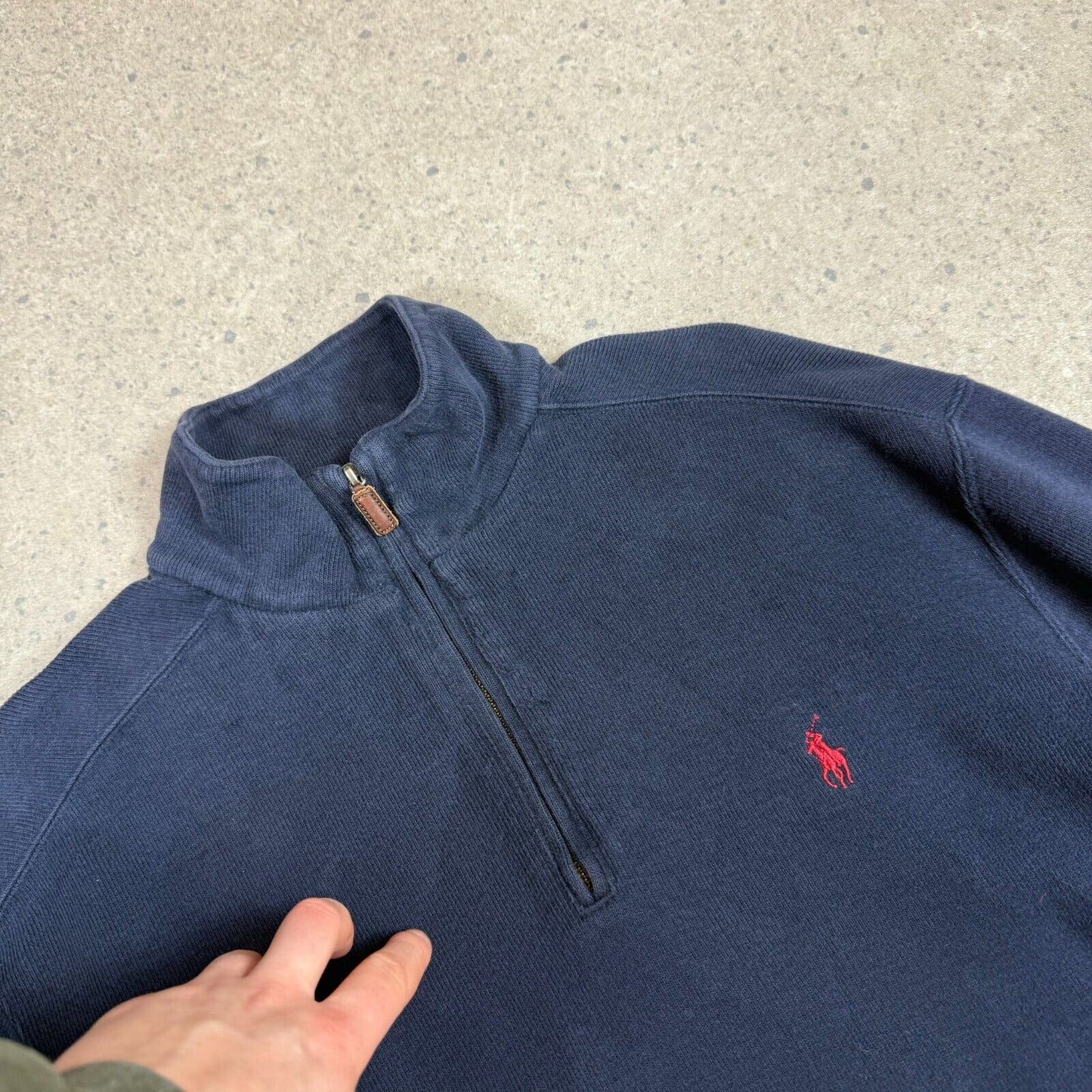 Ralph Lauren 1/4 Zip Jumper Large Navy