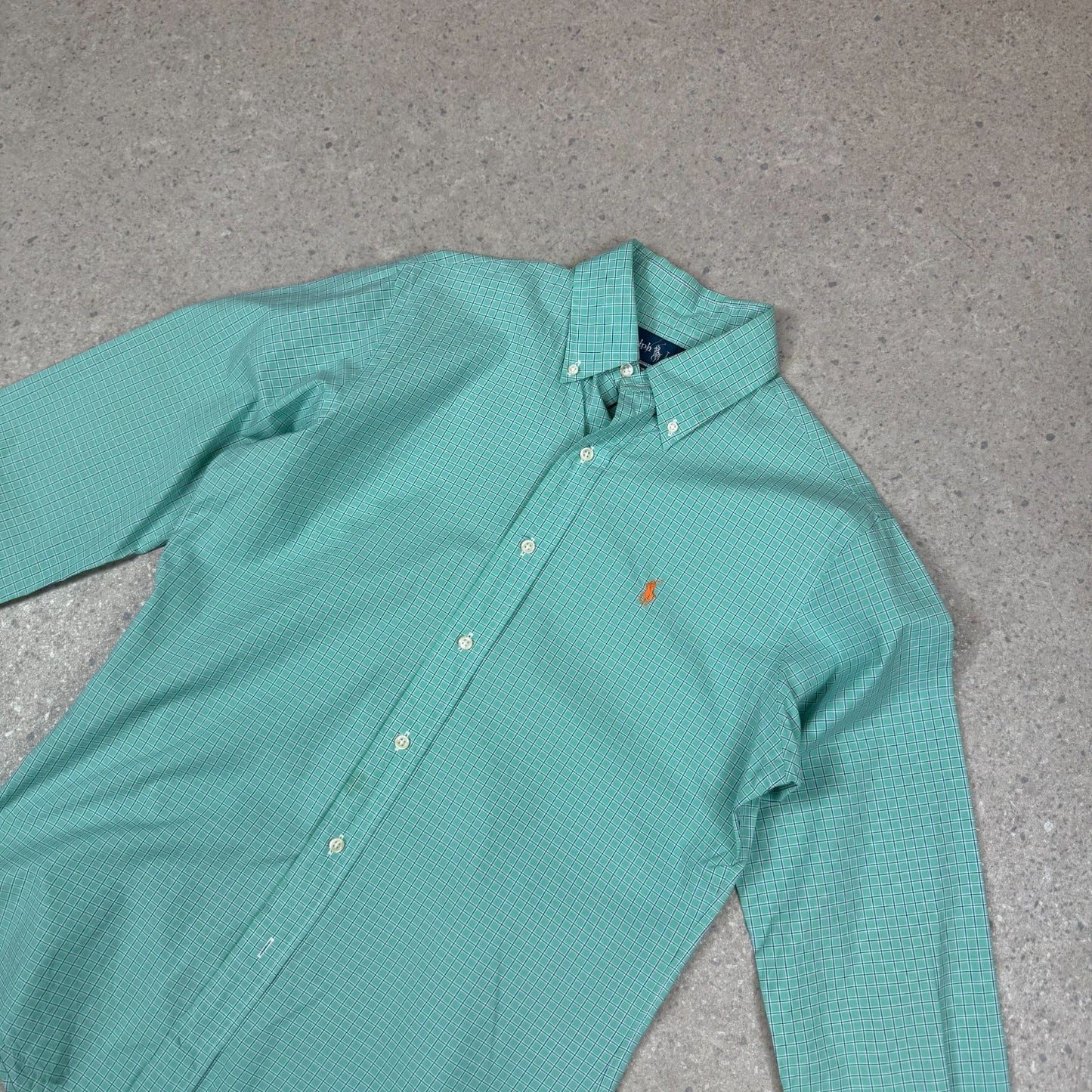Ralph Lauren Shirt Small Check Green Colourway Long Sleeve