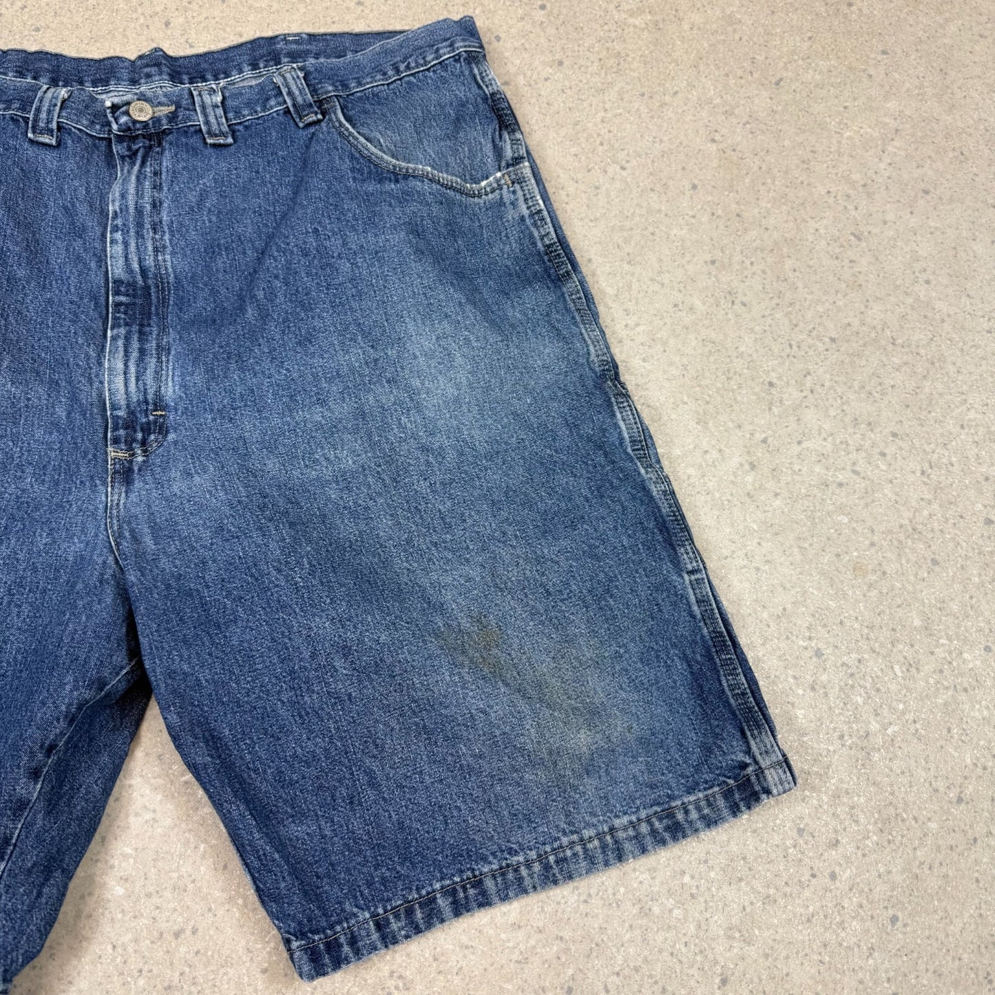 Wrangler Jorts 44” Blue Denim Baggy Fit Vintage