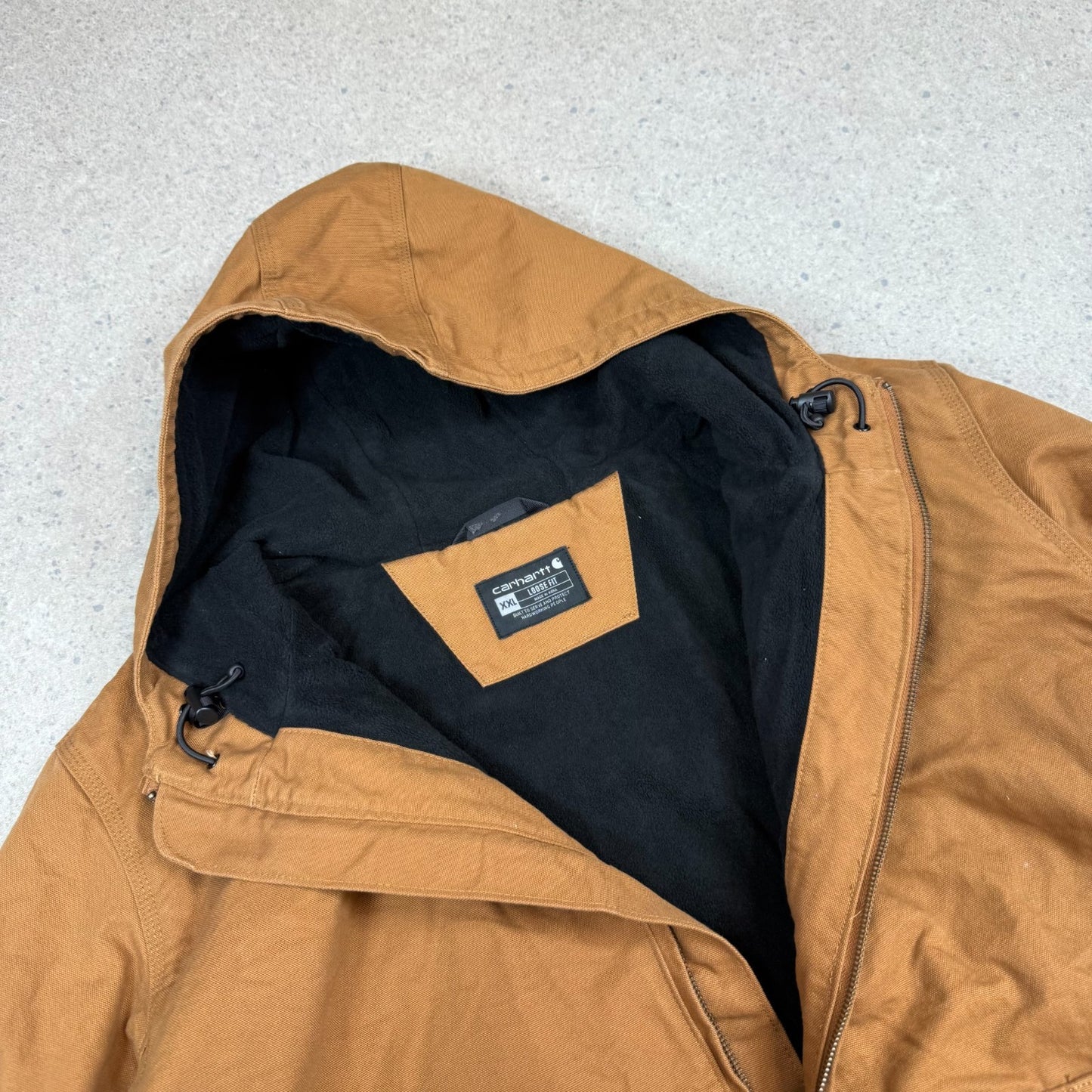 Carhartt Active Jacket 2XL Fleece Lined Hoodie Hooded Full Zip