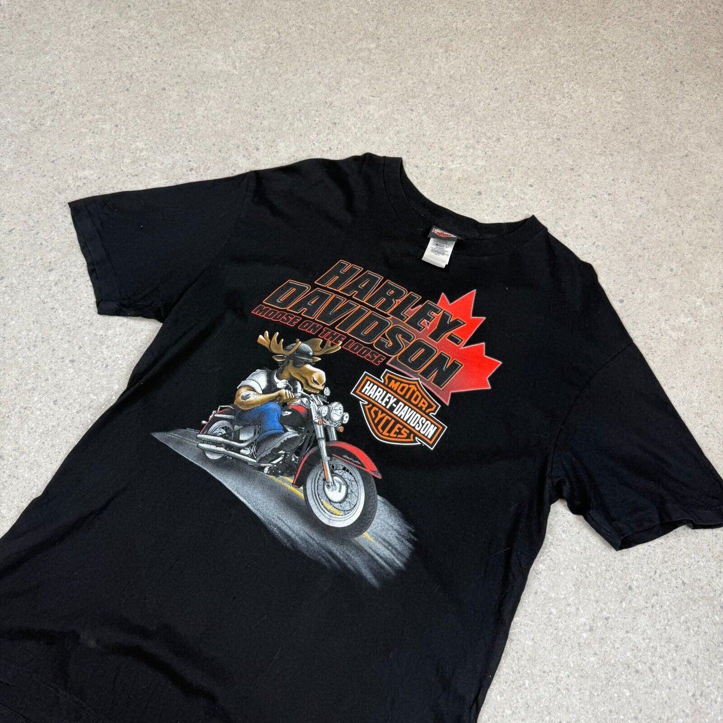 Harley Davidson T Shirt XL Black Ontario Canada Thunder Bay Graphic Short Sleeve