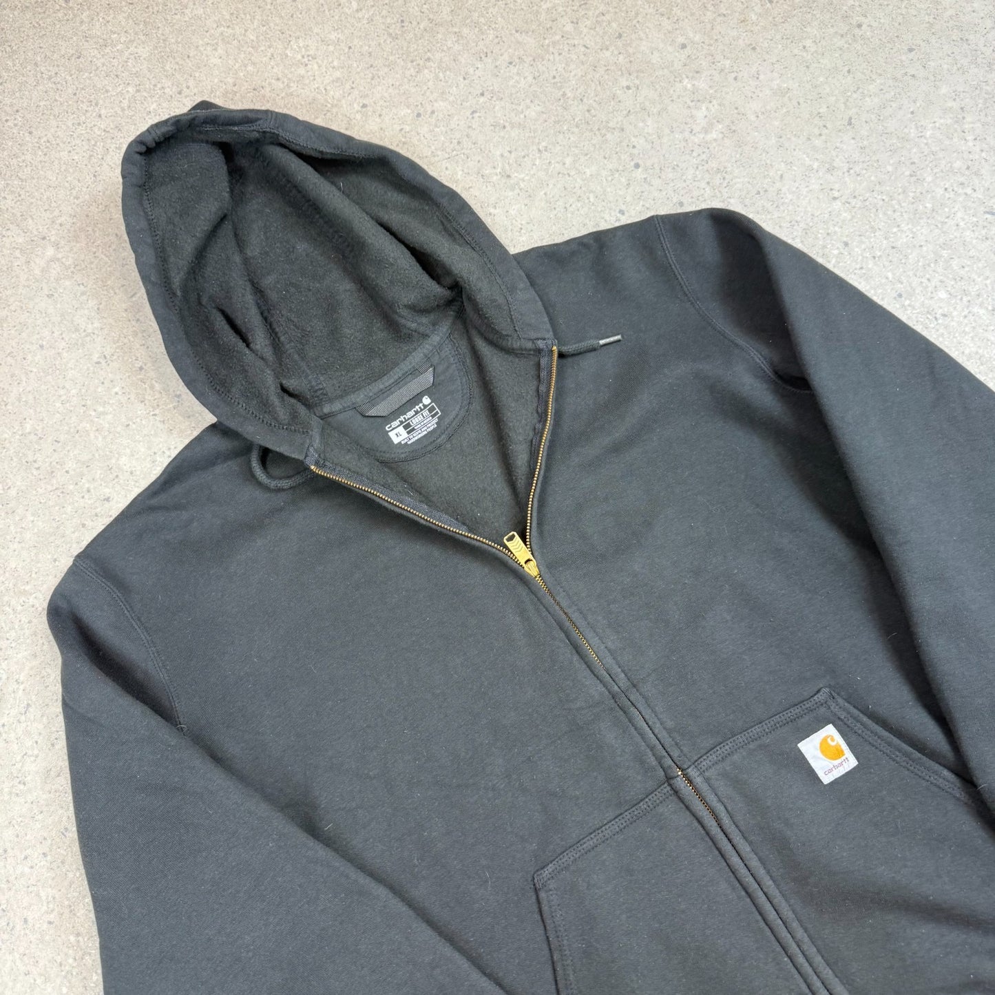 Carhartt Zip Up Hoodie XL Loose Fit Black Colourway Hooded