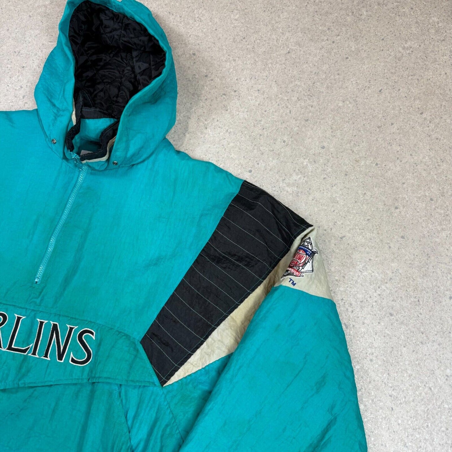 Florida Marlins Starter Jacket Large XL Vintage Turquoise 90s