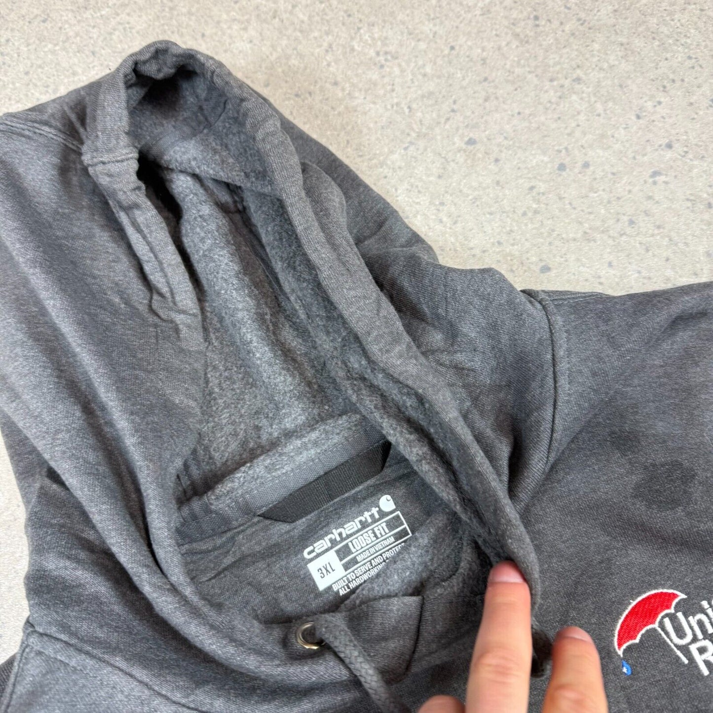 Carhartt Hoodie 3XL Loose Fit Grey Oversized Colardo
