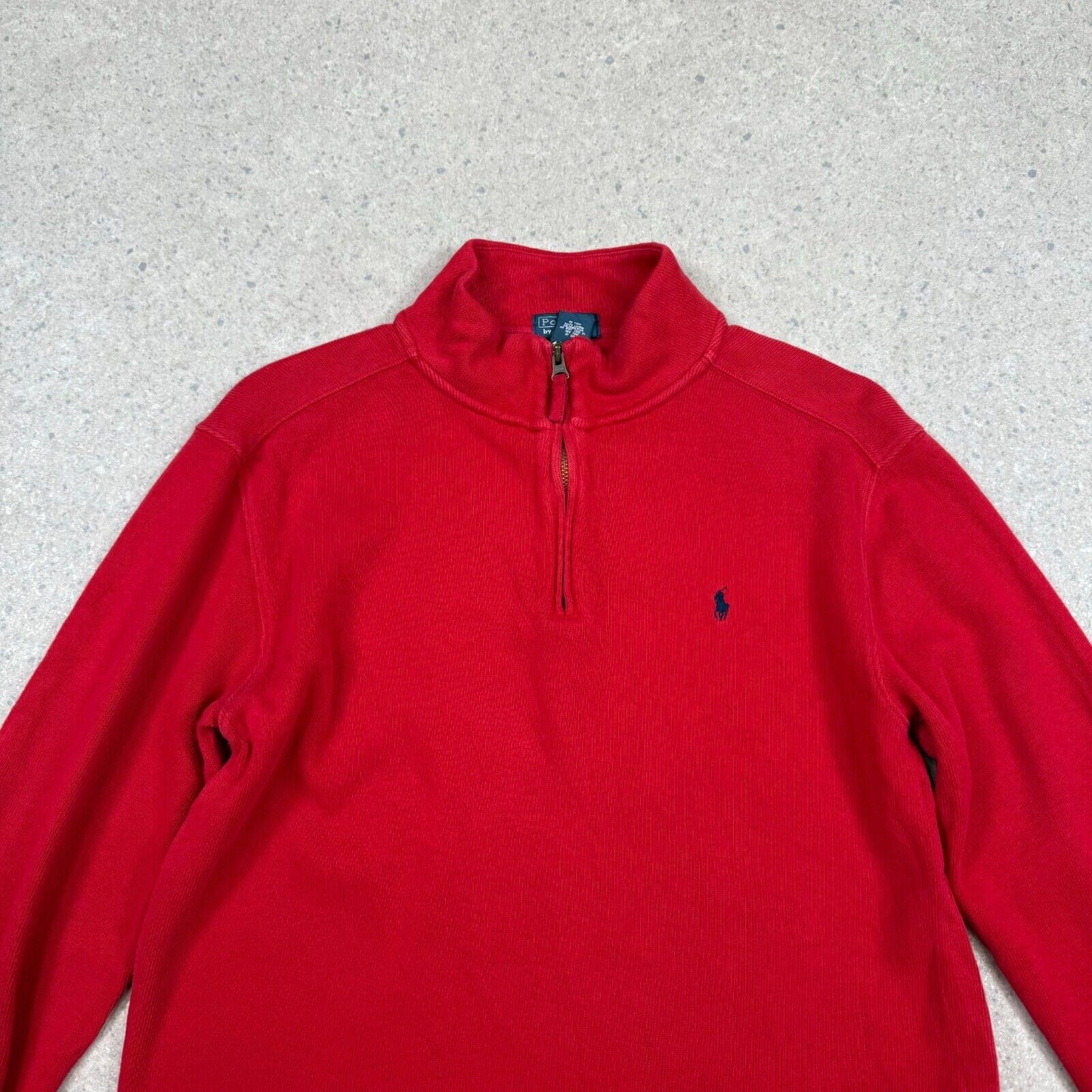 Polo Ralph Lauren 1/4 Zip Jumper Small / Medium Red