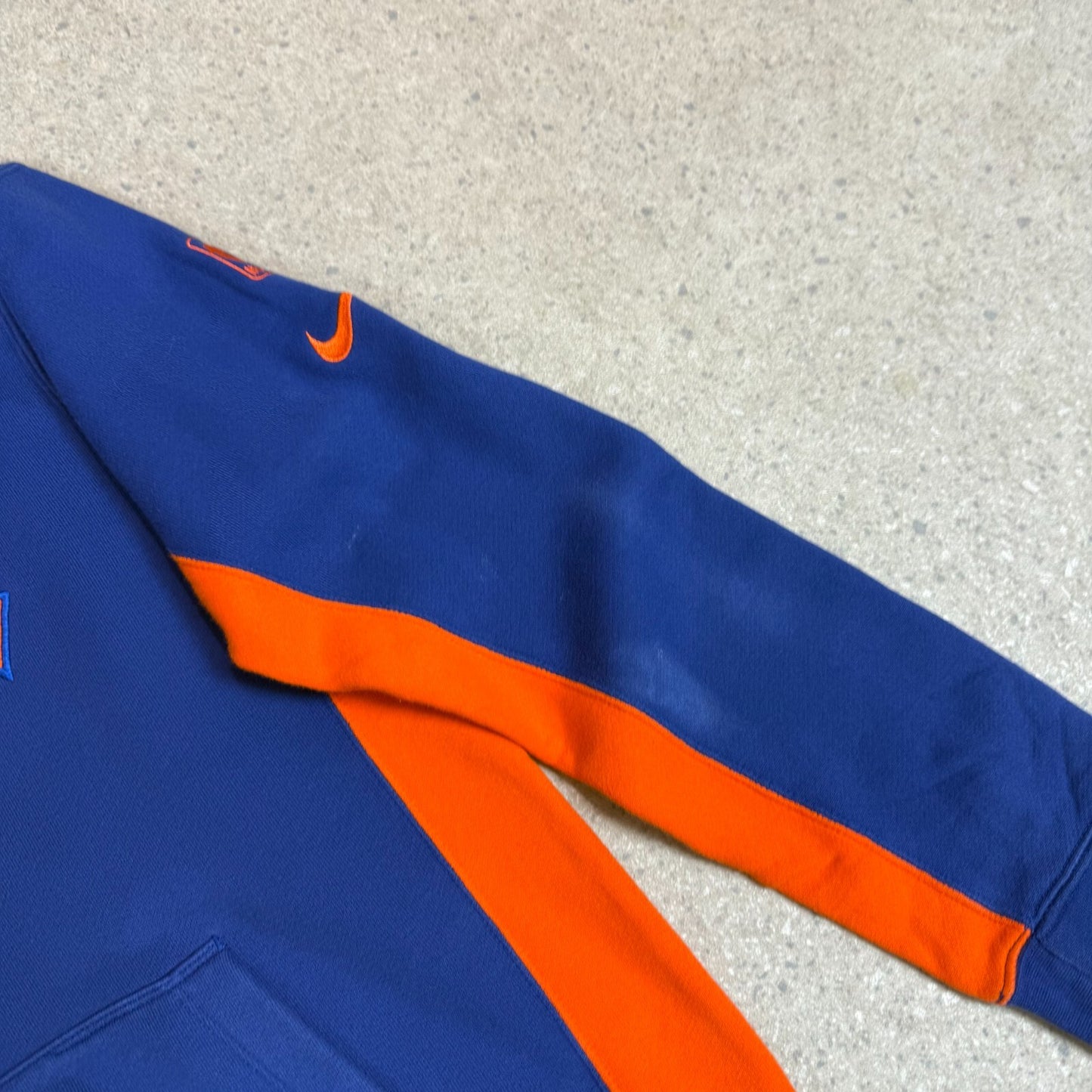 Nike NBA CLE Hoodie Small Navy Orange Hooded Pocket