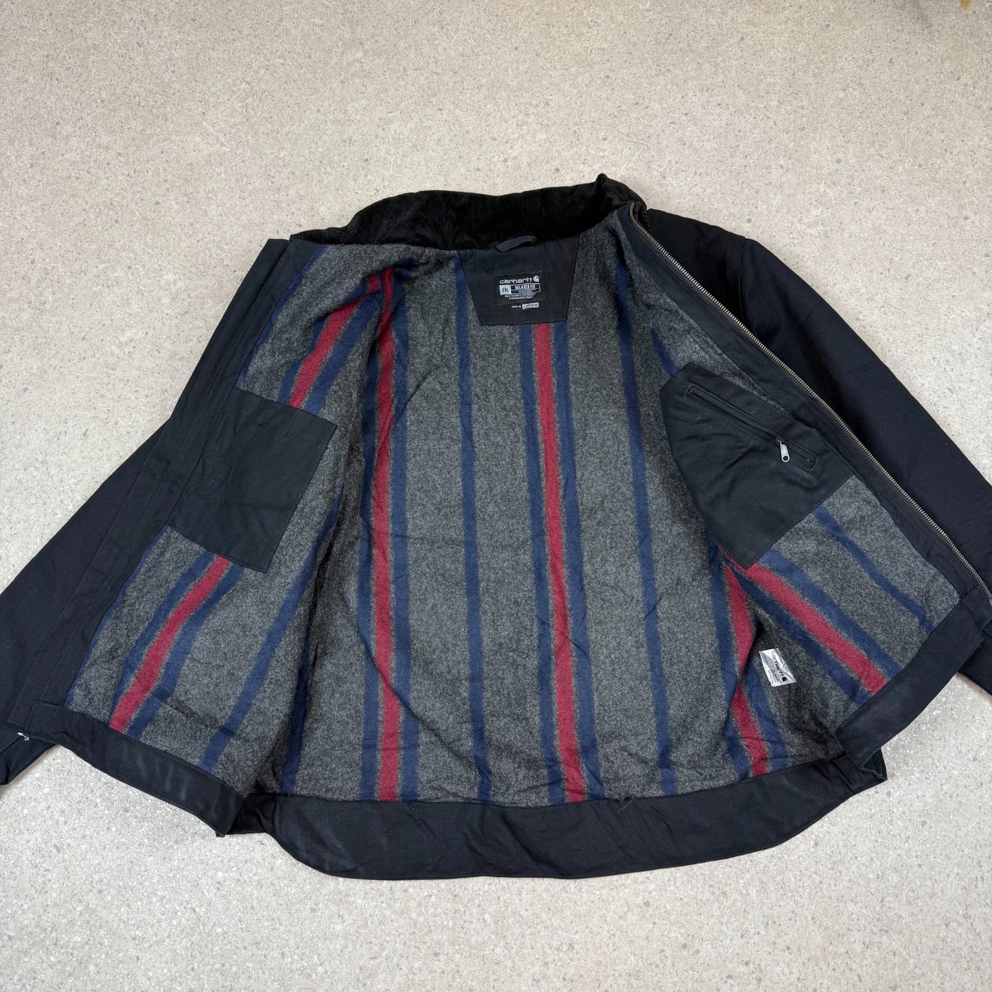 Carhartt Detroit Style Jacket 2XL Corduroy Collar Heavyweight Embroidered Logo