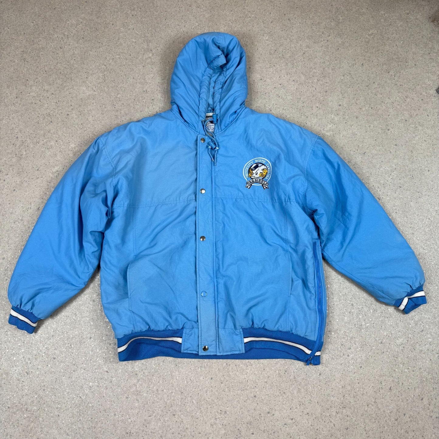 Carolina Starter Heavy Hoodie Jacket Large XL 90s Embroidered Logo
