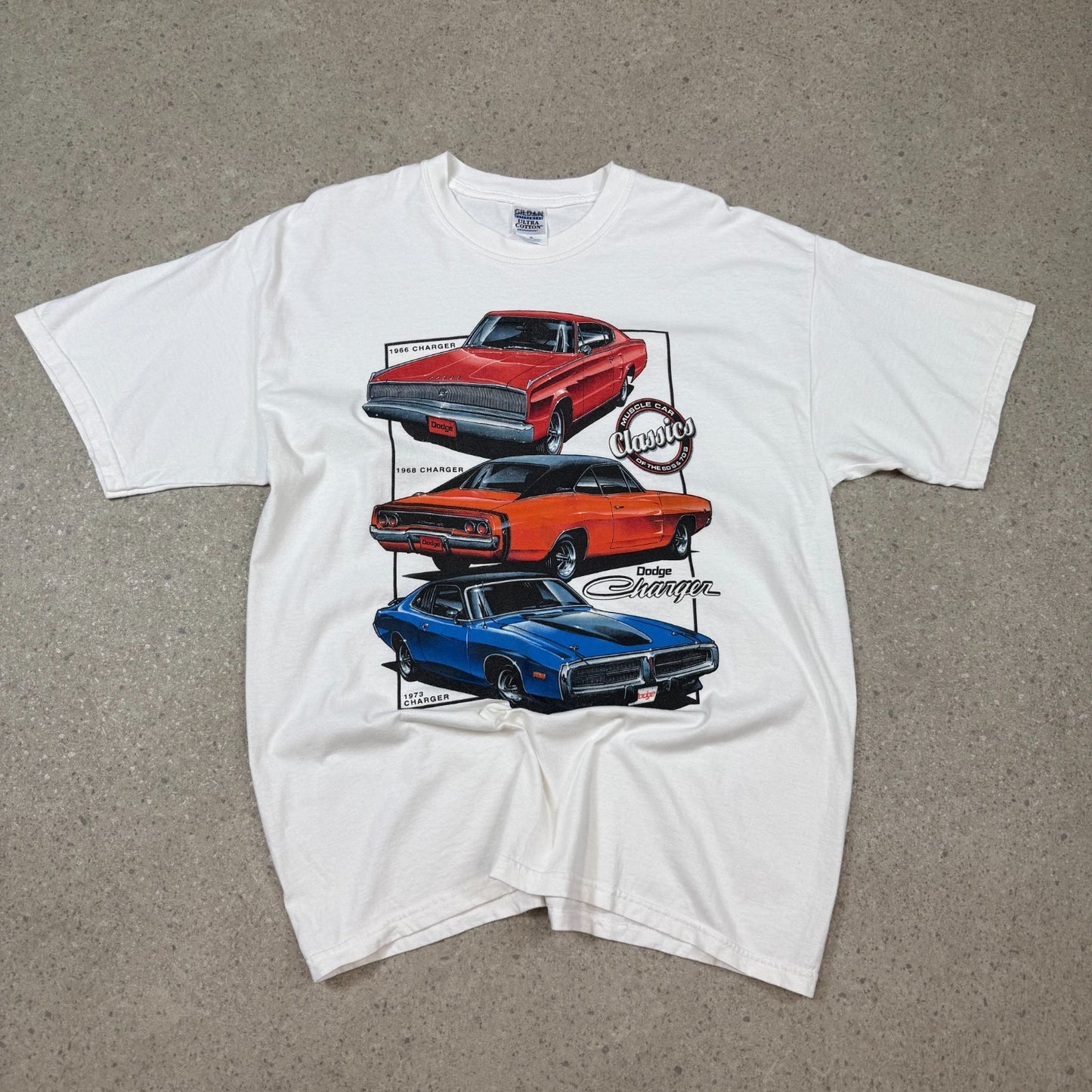 Vintage American Muscle Car T Shirt XL Dodge Boxy Fit 90s