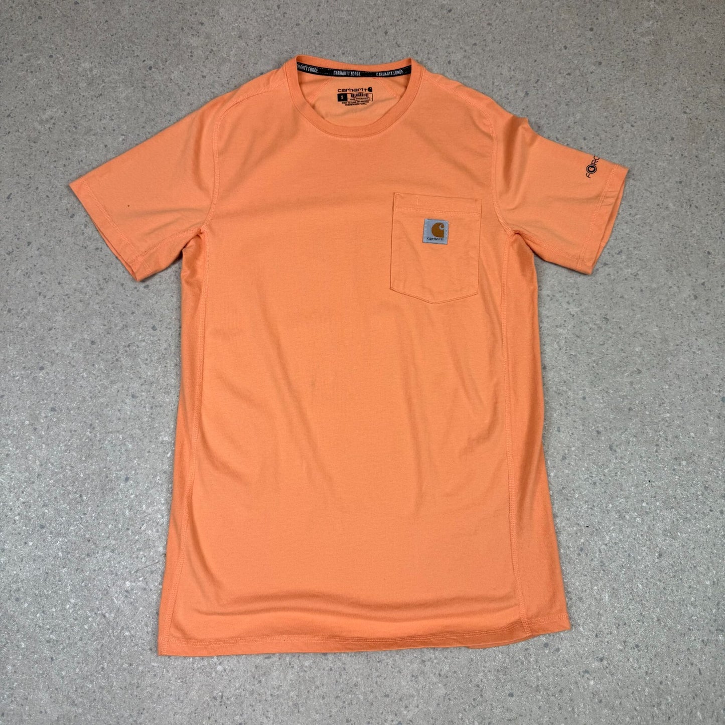 Carhartt T Shirt Small Orange Relaxed Fit Short Sleeve