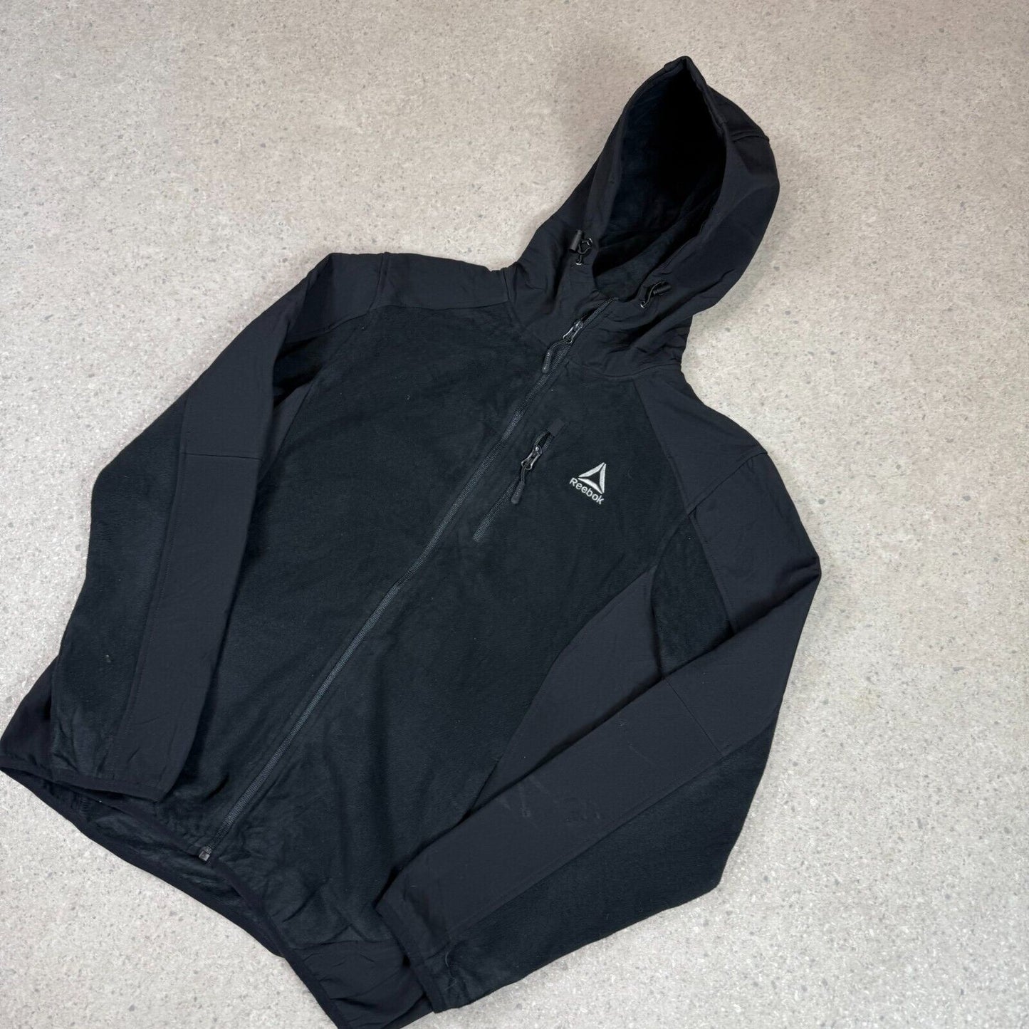 Reebok Hoodie Fleece Medium Black Denali Style