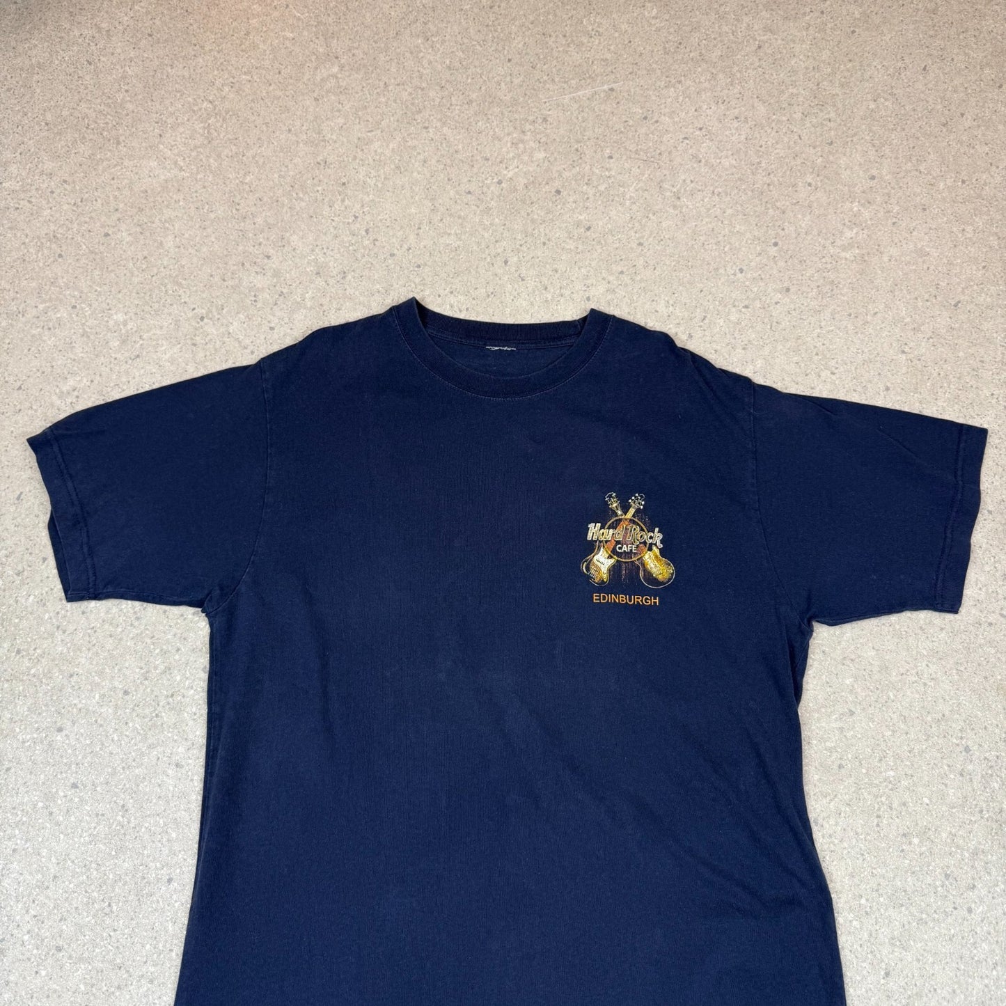 Hard Rock Cafe Edinburgh XL Navy Colourway Oversized Fit Short Sleeve