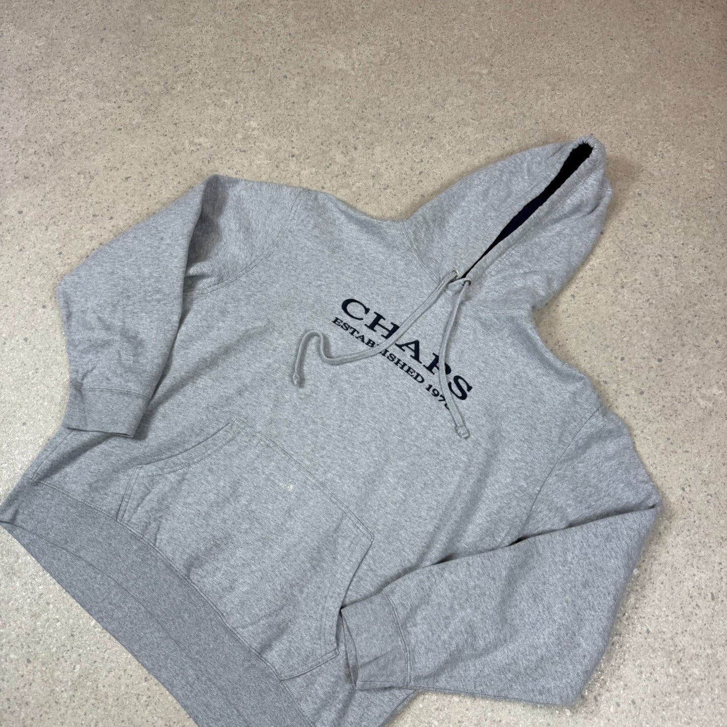 Chaps Hoodie Large Embroidered Logo Fleece Lined Hooded Y2K