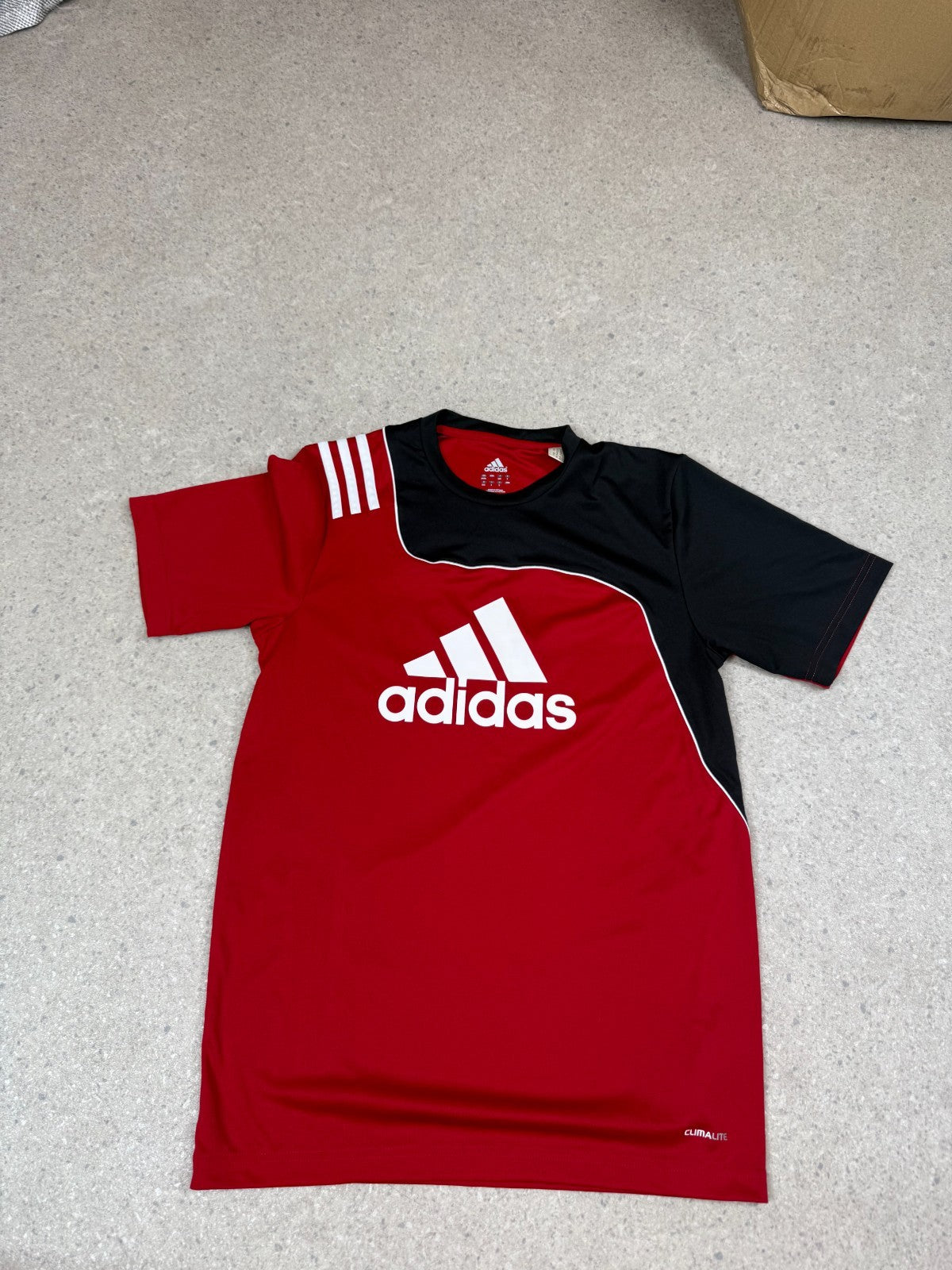 Adidas Clima Fit T Shirt S / M Red and Black Y2K