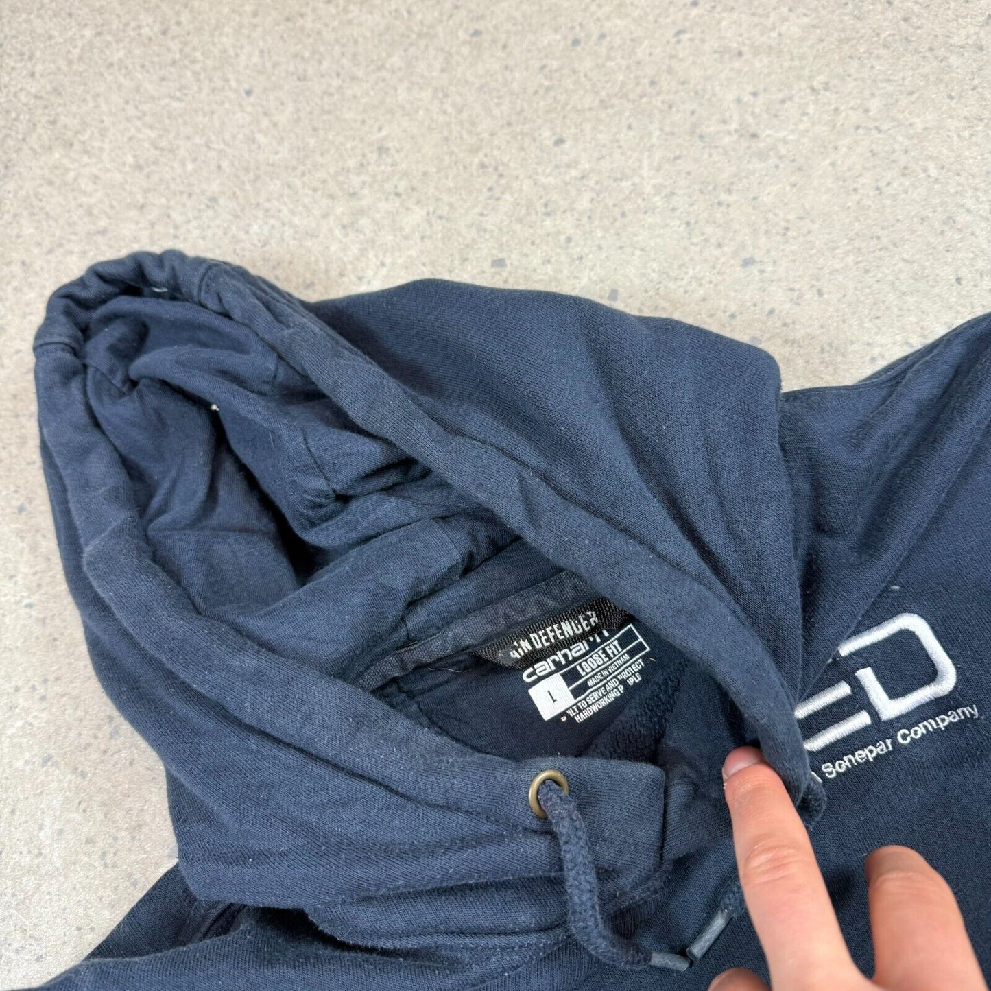 Carhartt Rain Defender Hoodie Large Navy