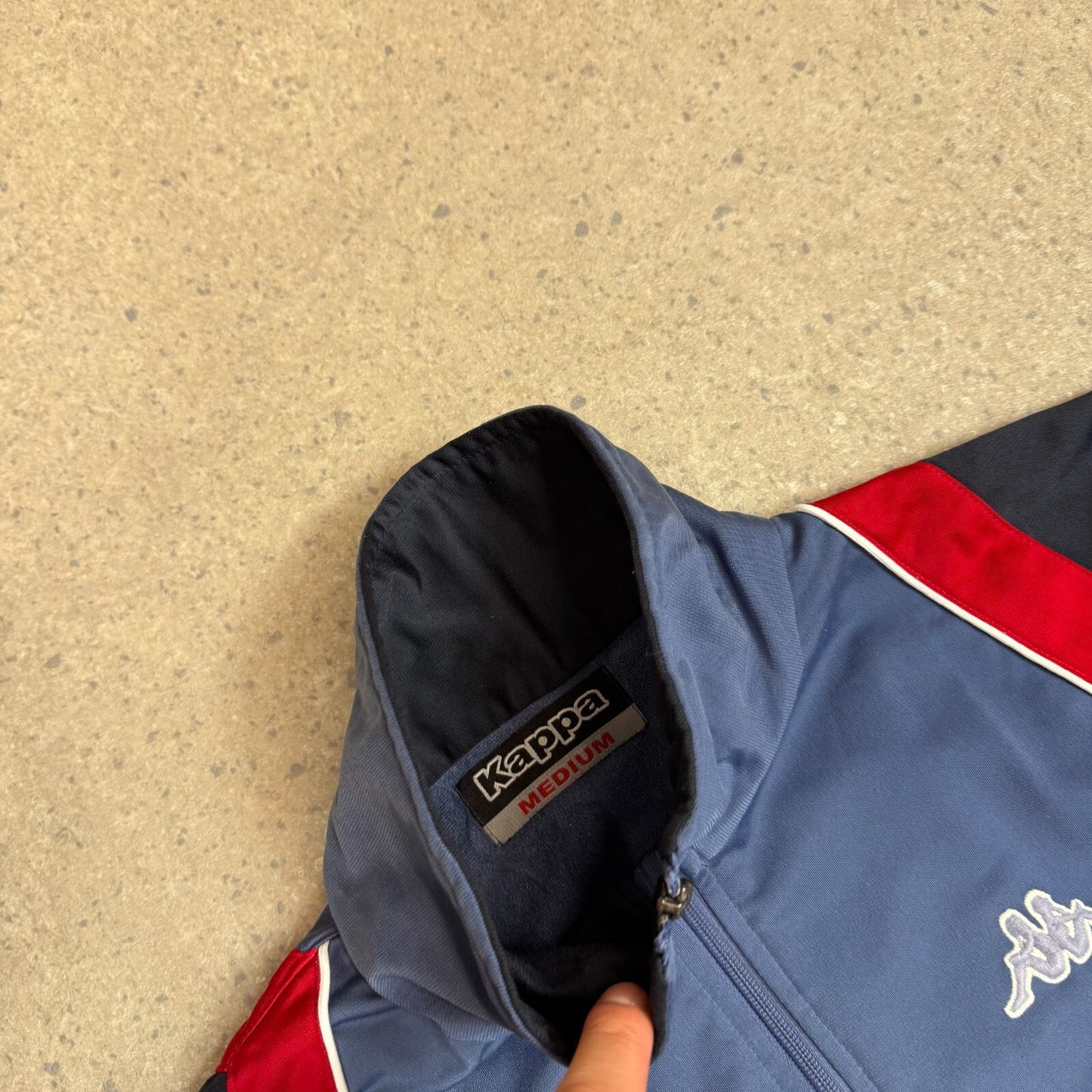 Kappa Track Top Medium Blue Red Colourway Embroidered Logo Y2K