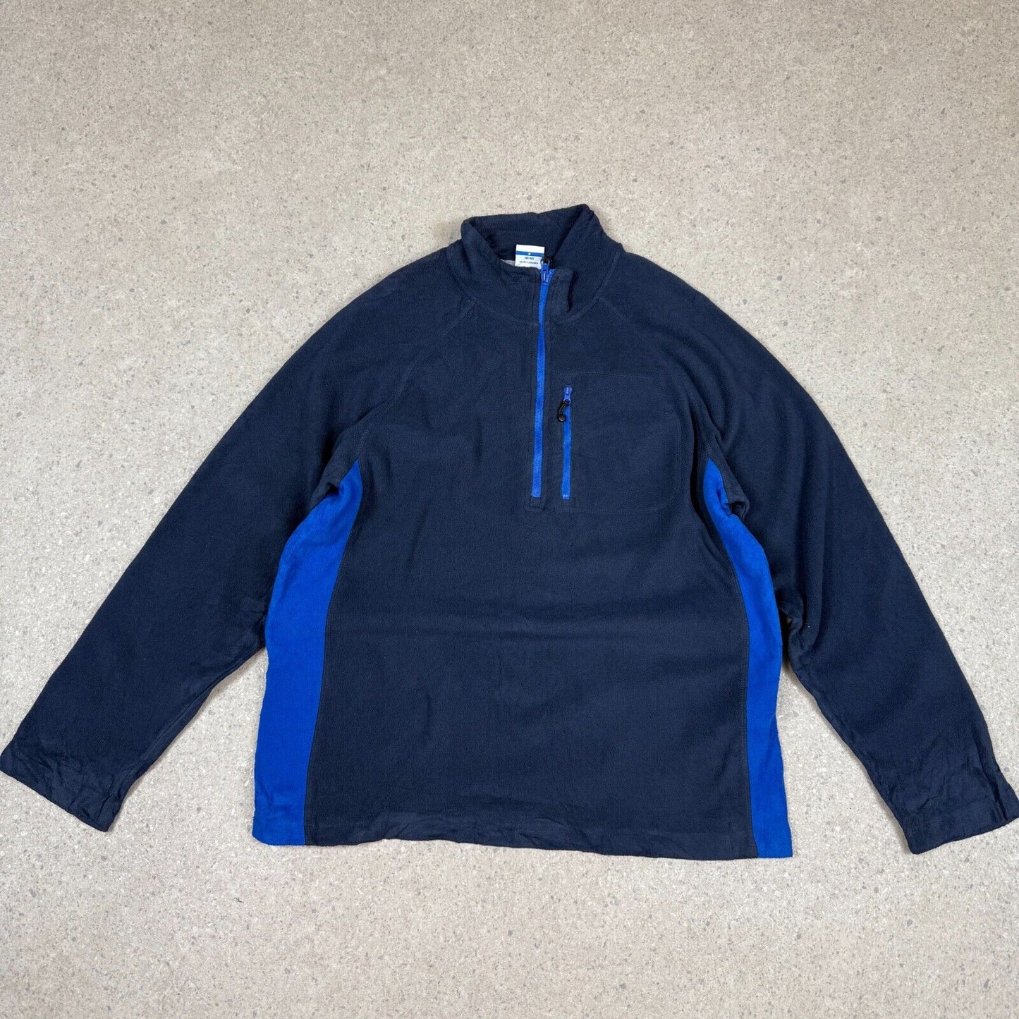 Starter 1/4 Zip Fleece Jumper Medium Navy Blue Embroidered Logo