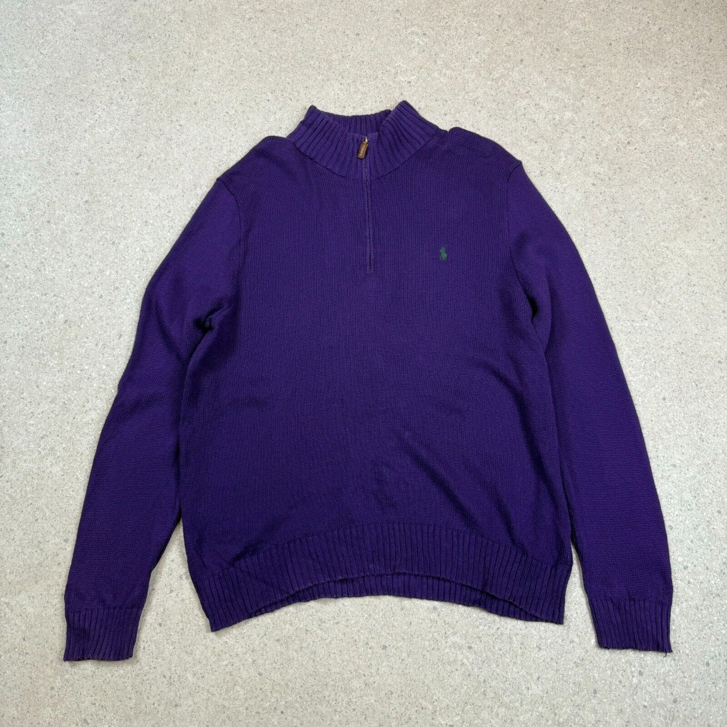 Ralph Lauren 1/4 Zip Sweater XL Purple
