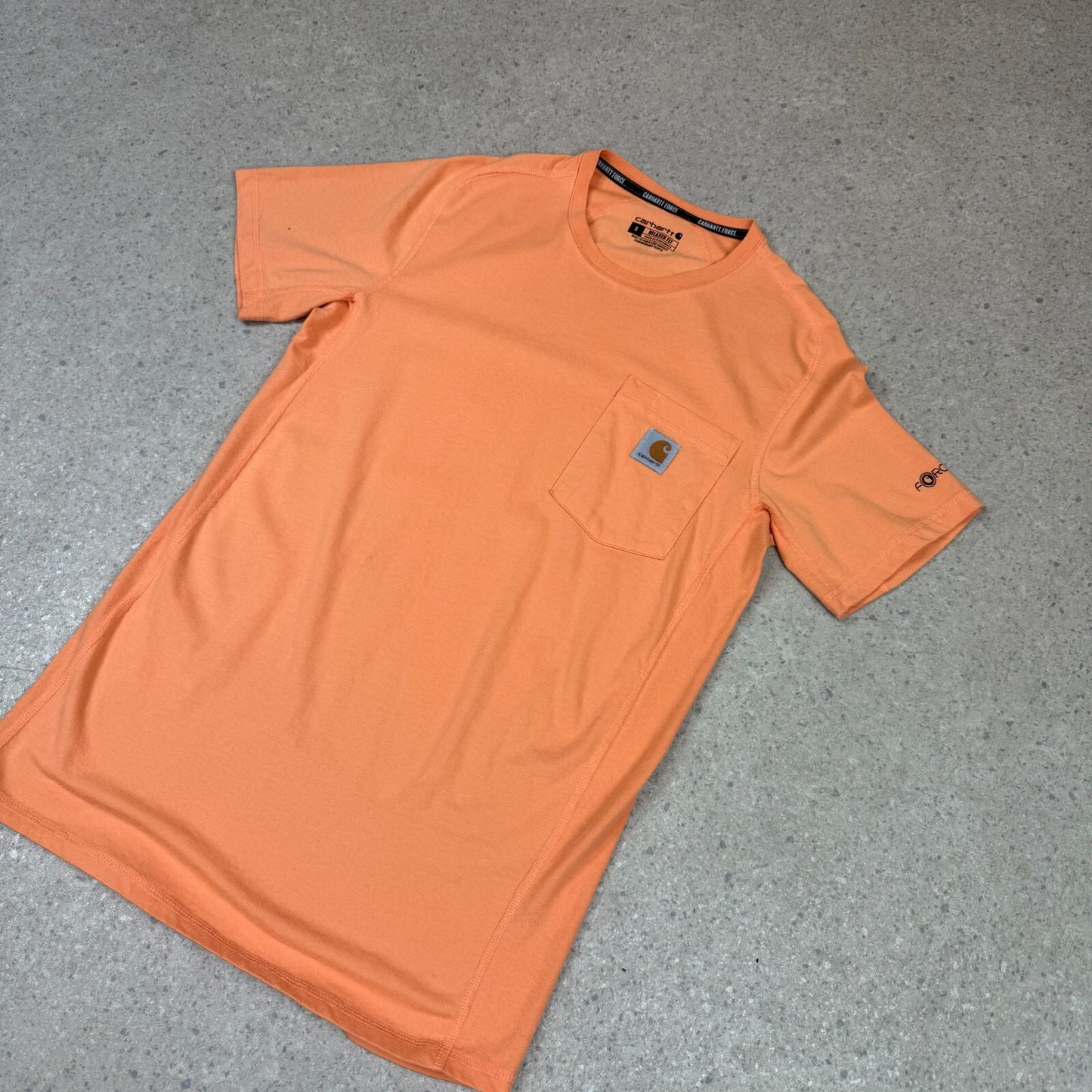 Carhartt T Shirt Small Orange Relaxed Fit Short Sleeve