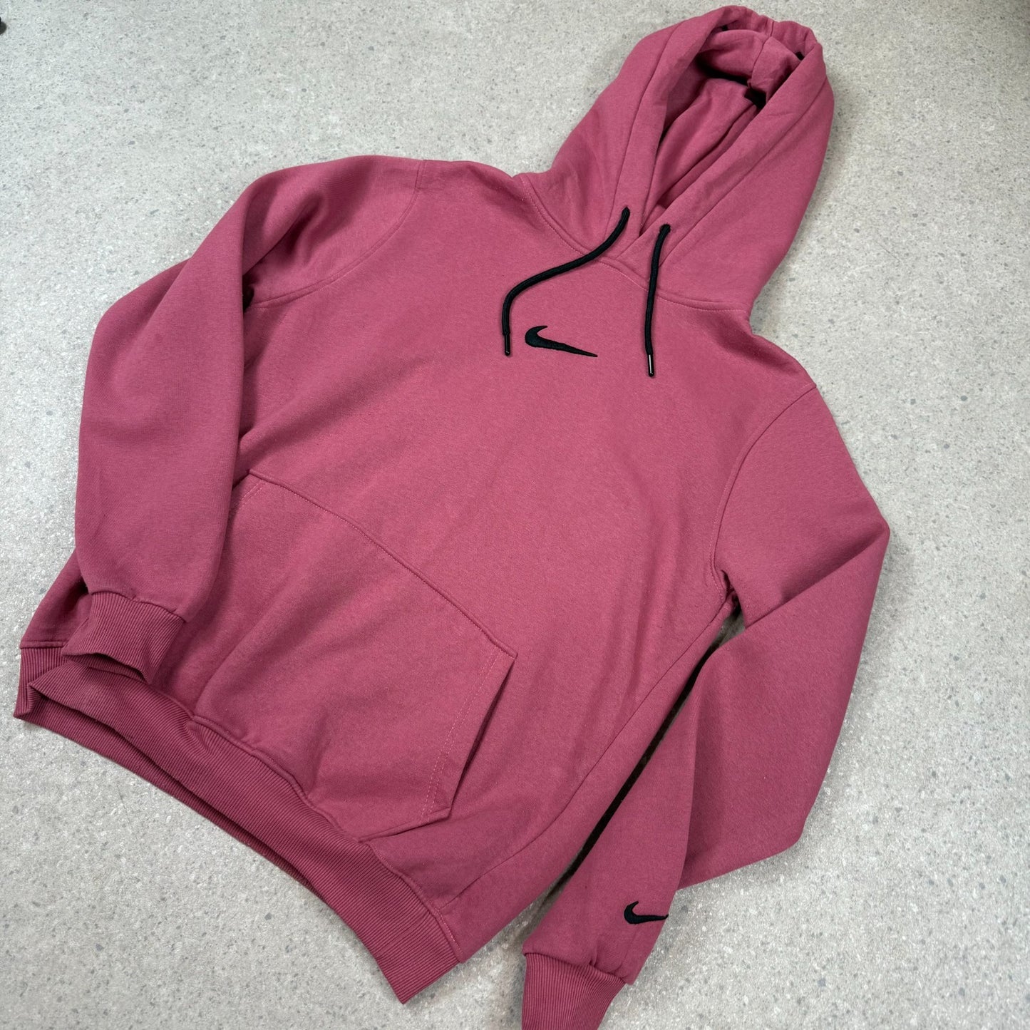 Nike Centre Swoosh Hoodie Medium Pink Colourway Heavyweight Vintage