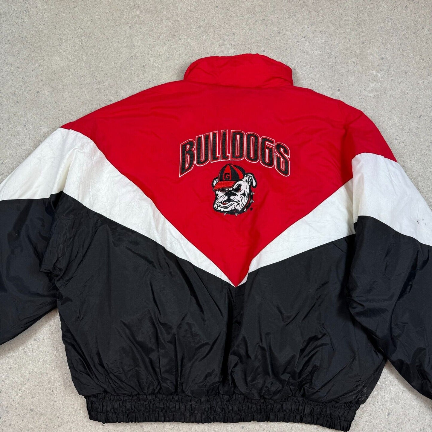 Vintage USA Jacket XL Red Black Bulldogs College