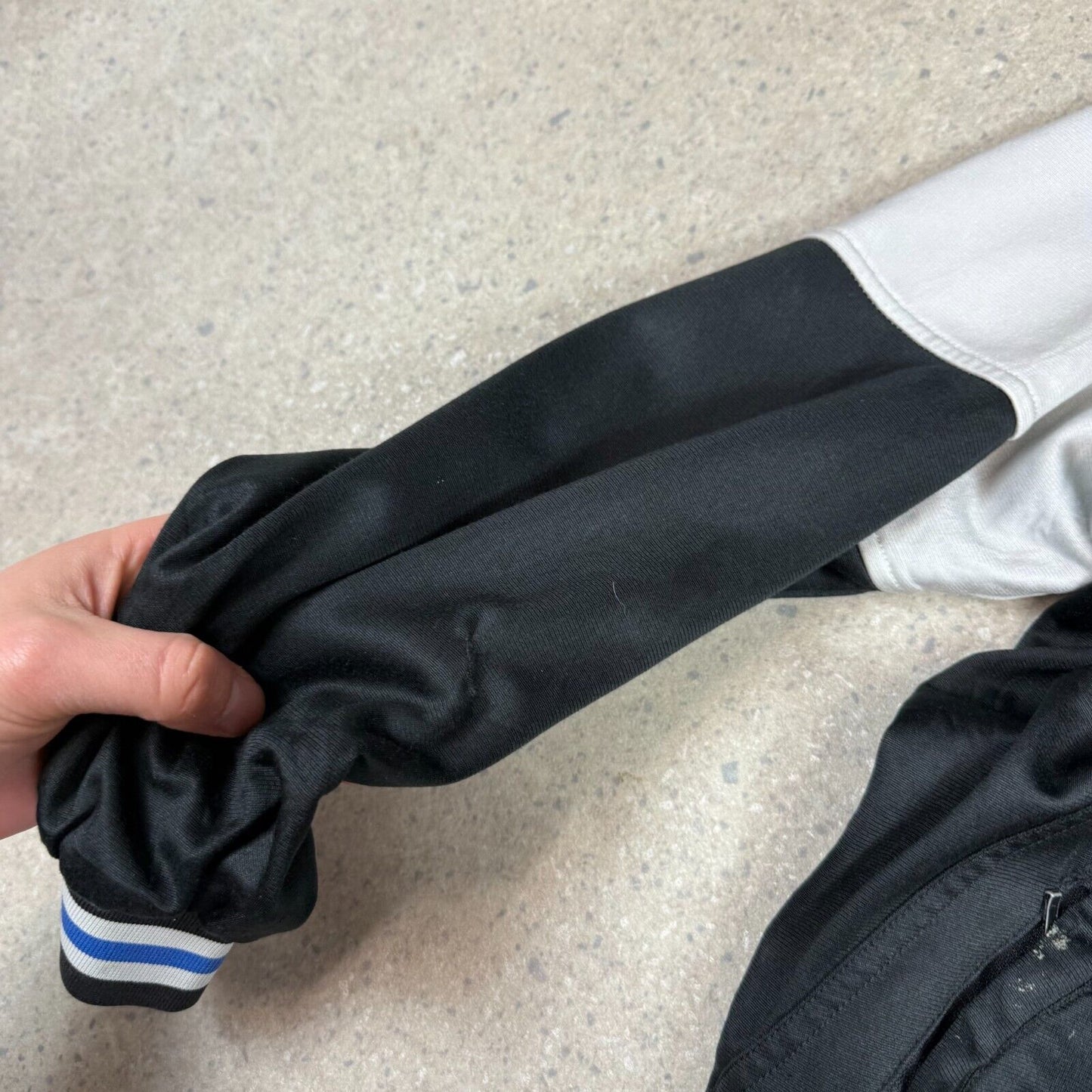 Nike Track Jacket Large Black Grey 90s Zip Up