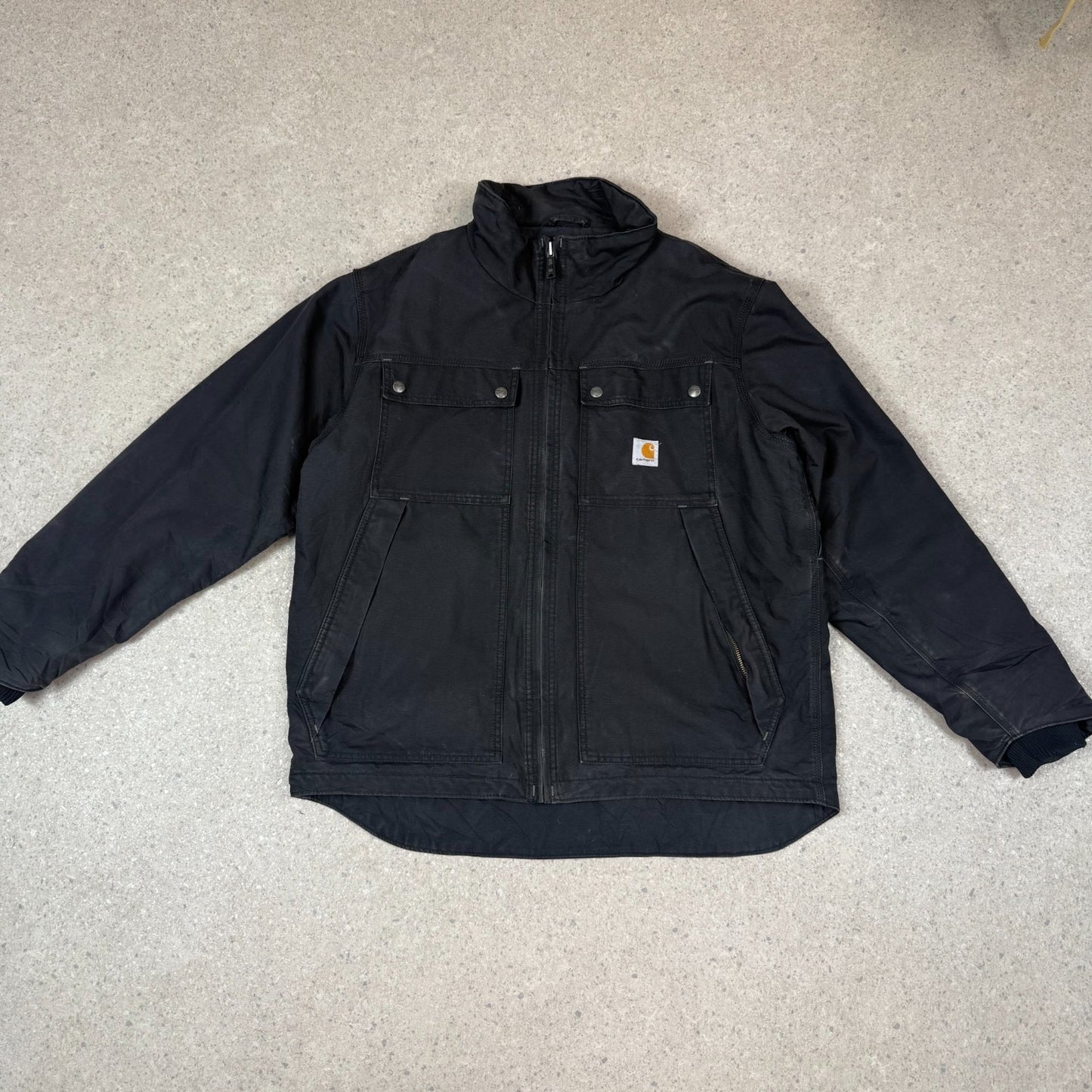 Carhartt Jacket Large Black Colourway Duck Canvas Embroidered Logo