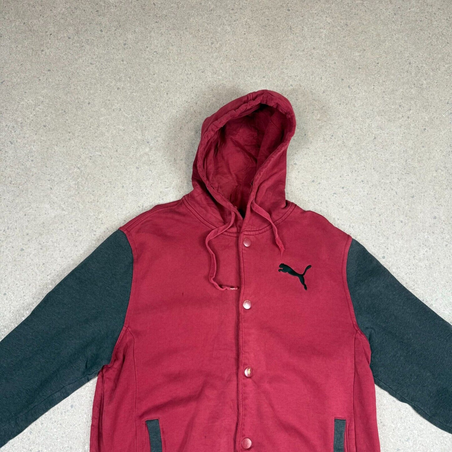 Puma Hoodie Large Red Black Varsity