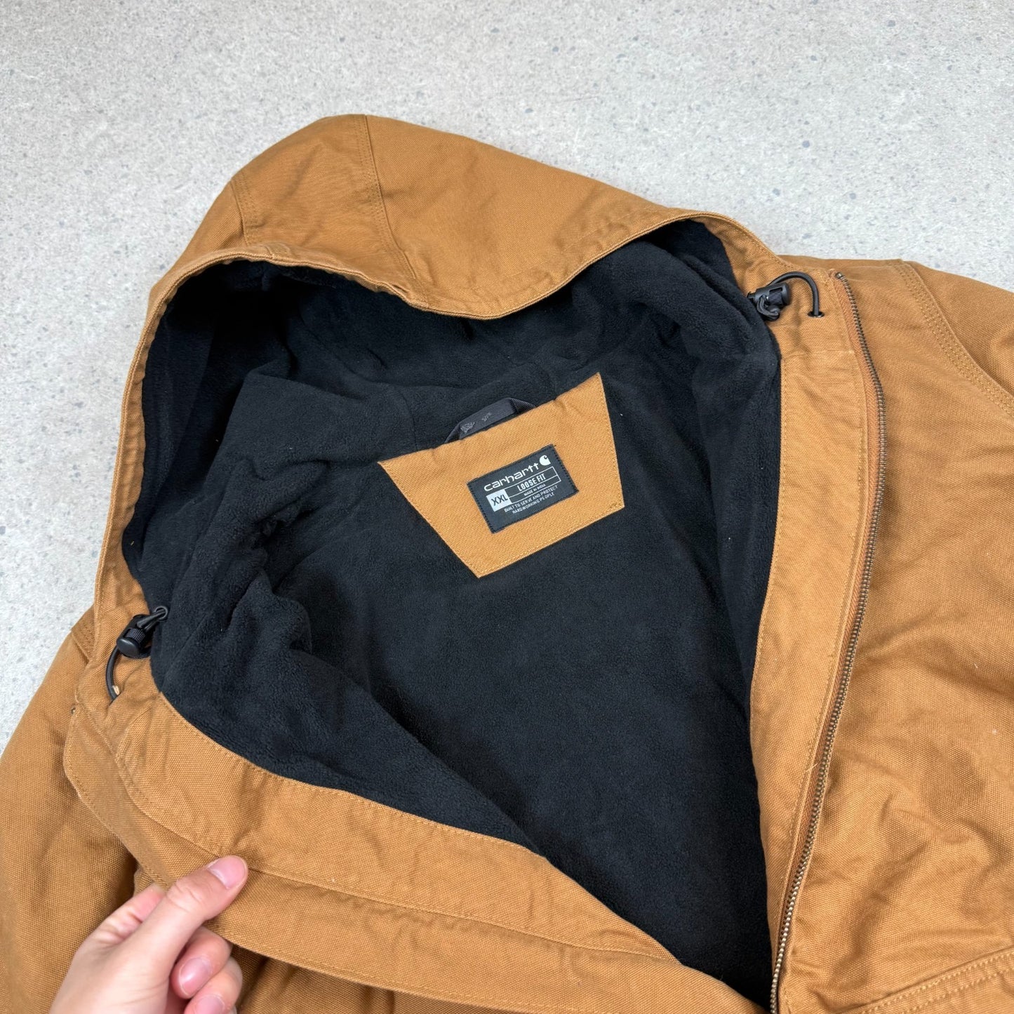 Carhartt Active Jacket 2XL Fleece Lined Hoodie Hooded Full Zip