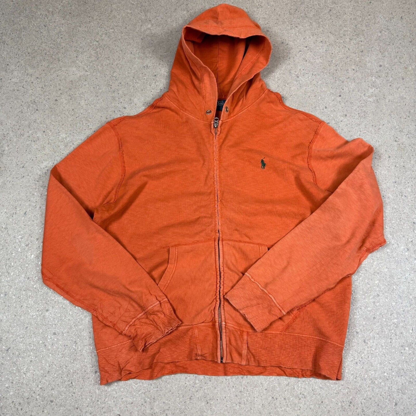 Ralph Lauren Hoodie XL Orange Zip Up