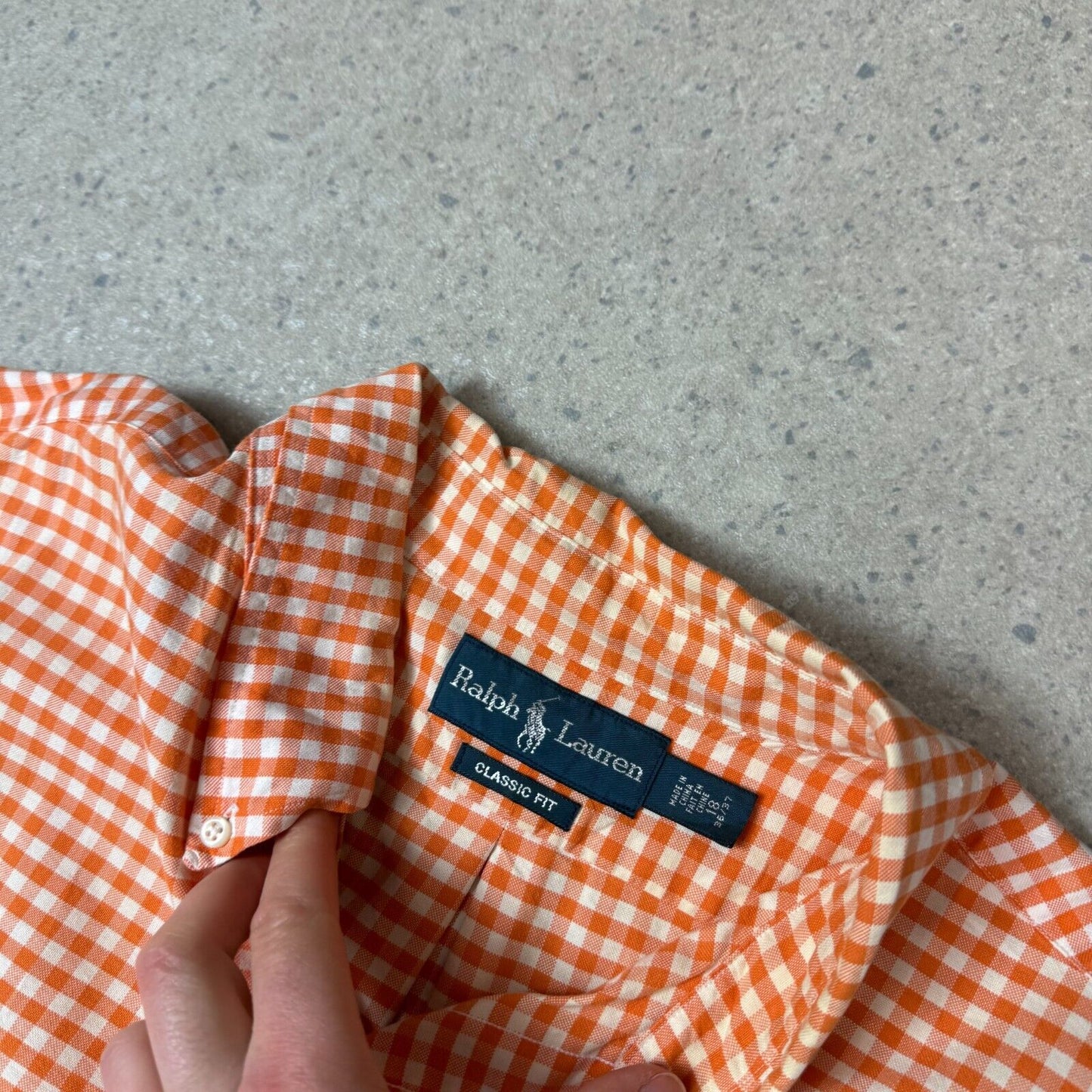 Ralph Lauren Check Shirt 2XL Orange Colourway 18” Neck Relaxed Fit
