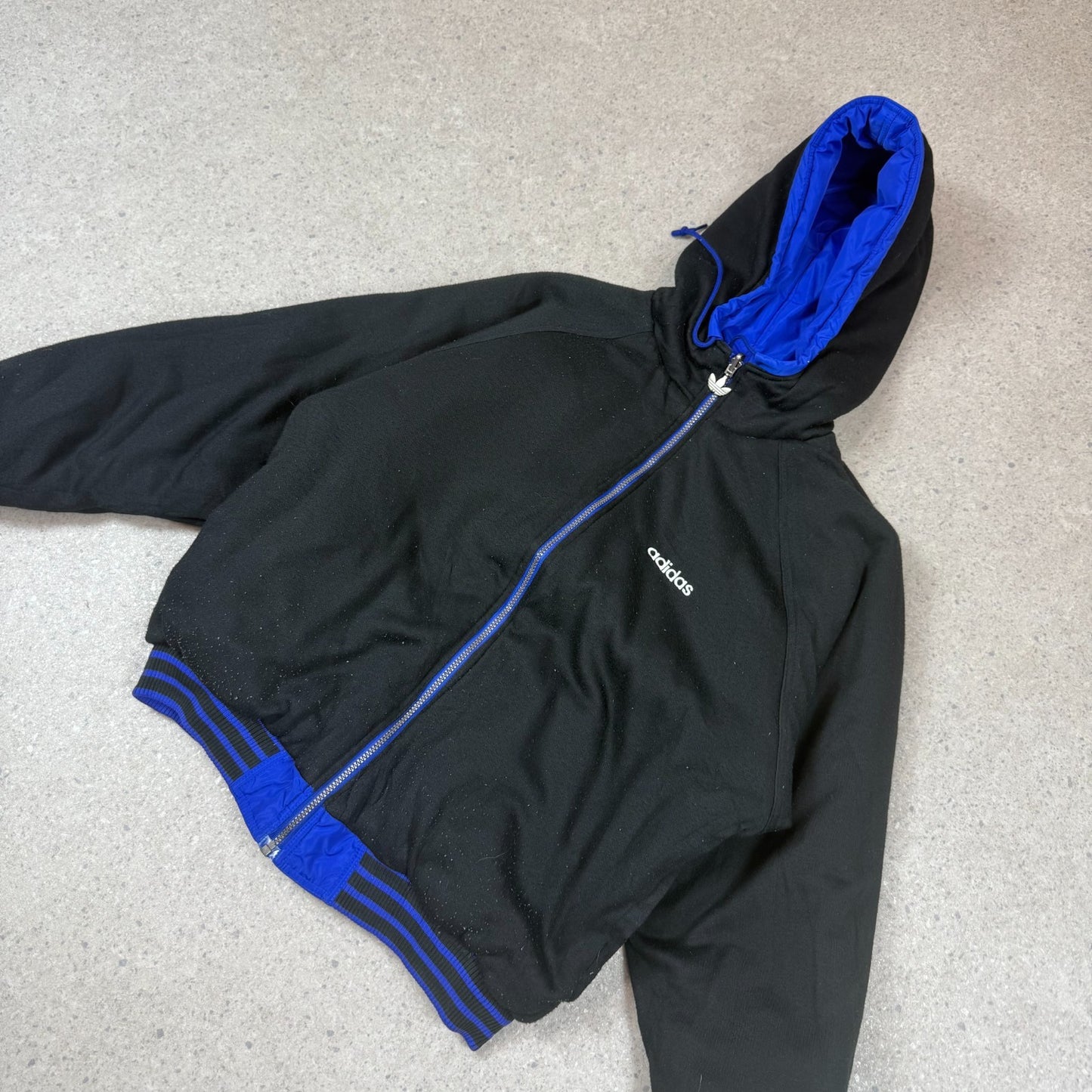 Adidas Reversible Jacket Medium 90s Heavyweight Hoodie Full Zip