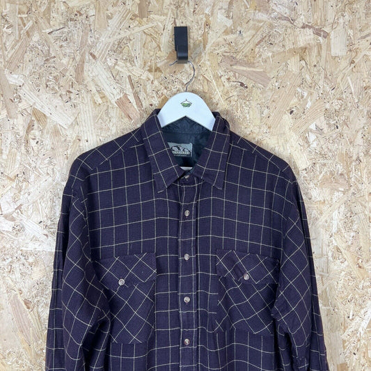 Check Pattern Cotton Shirt Vintage Men’s , XL