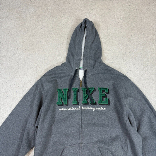 Nike Hoodie Full Zip XL Grey Zip Up Hooded Pocket