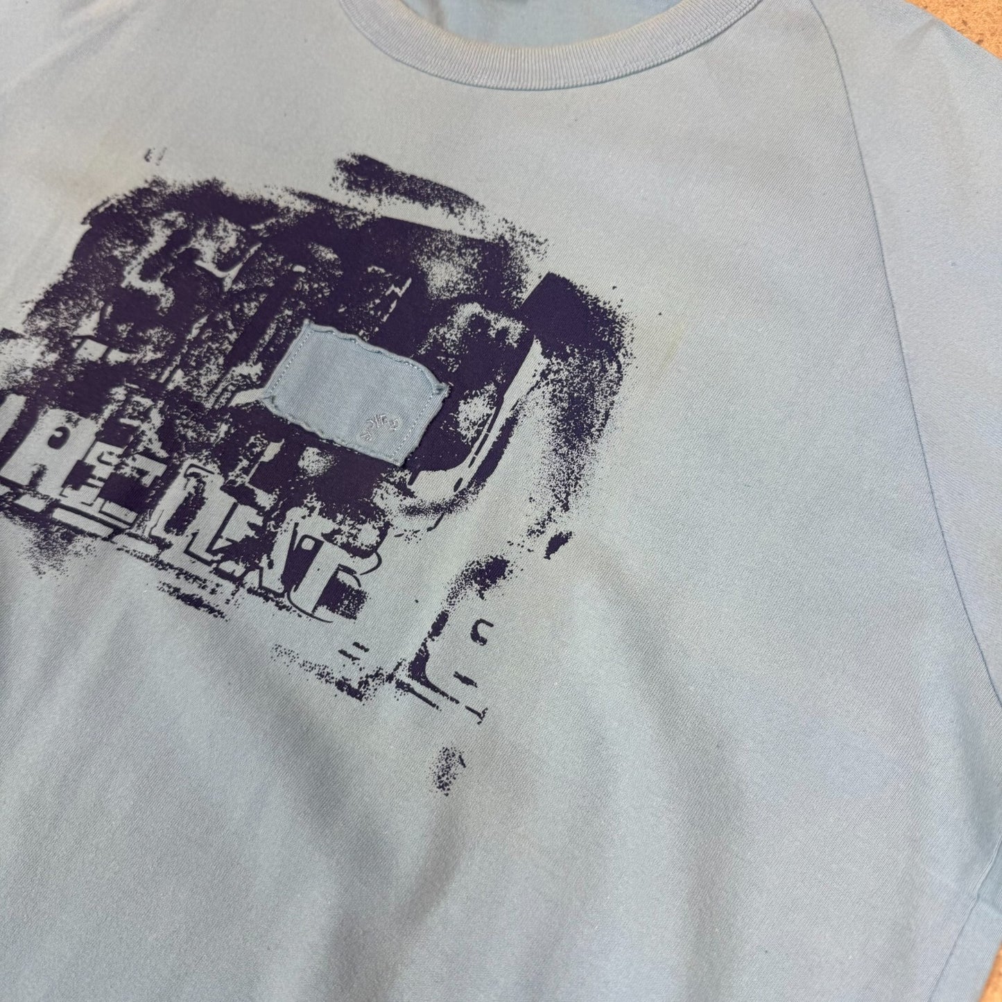 Diesel T Shirt L / XL Baby Blue Coloured Cool Graffiti Logo