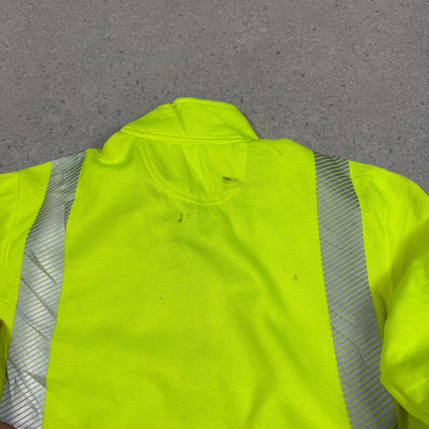 Vintage Carhartt Hi Vis Zip Up Large Green Black Jumper United USA