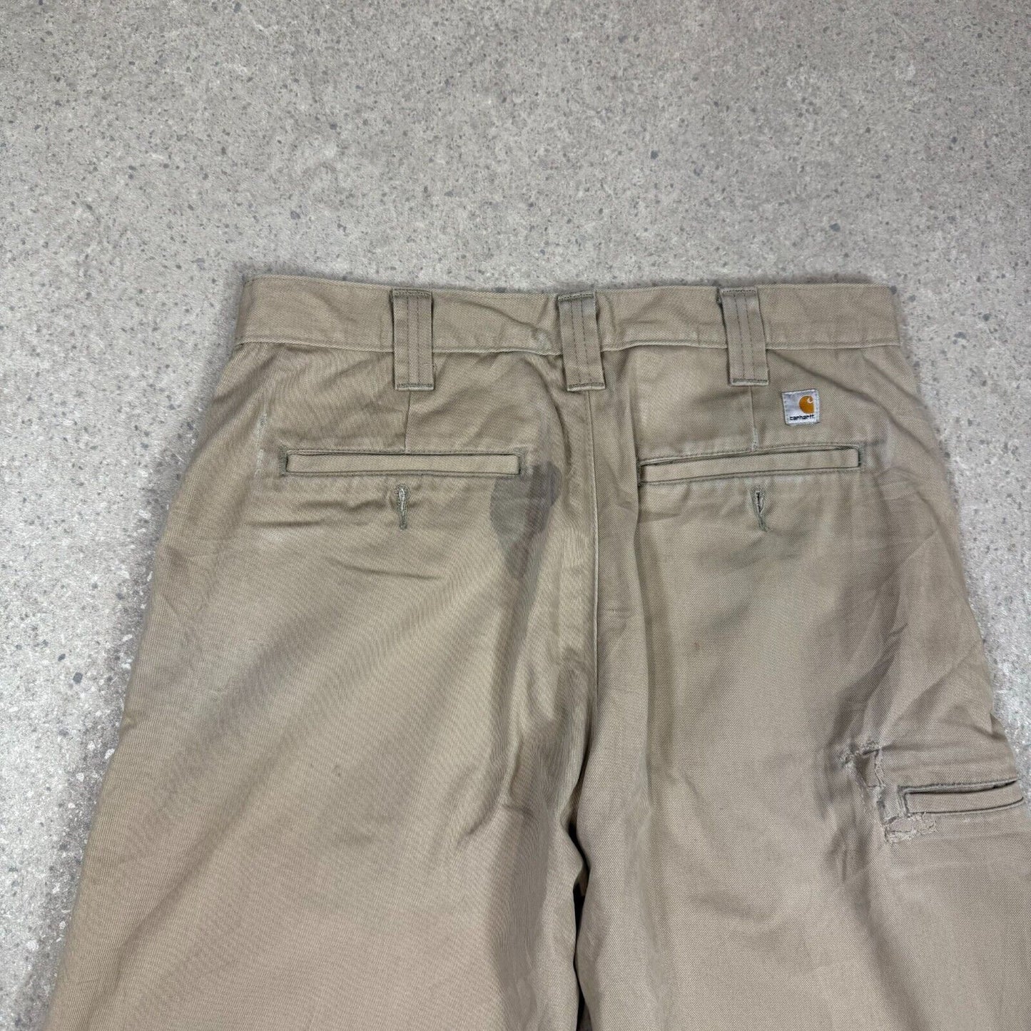Carhartt Cream Trousers Pants 32x32 Double Knees