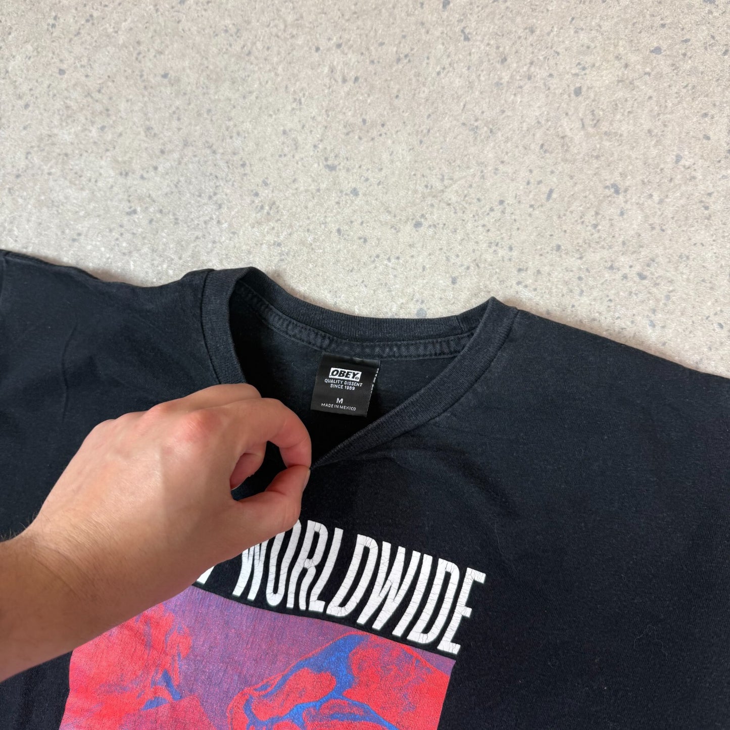 Obey Worldwide Propaganda 89 T Shirt Medium Black