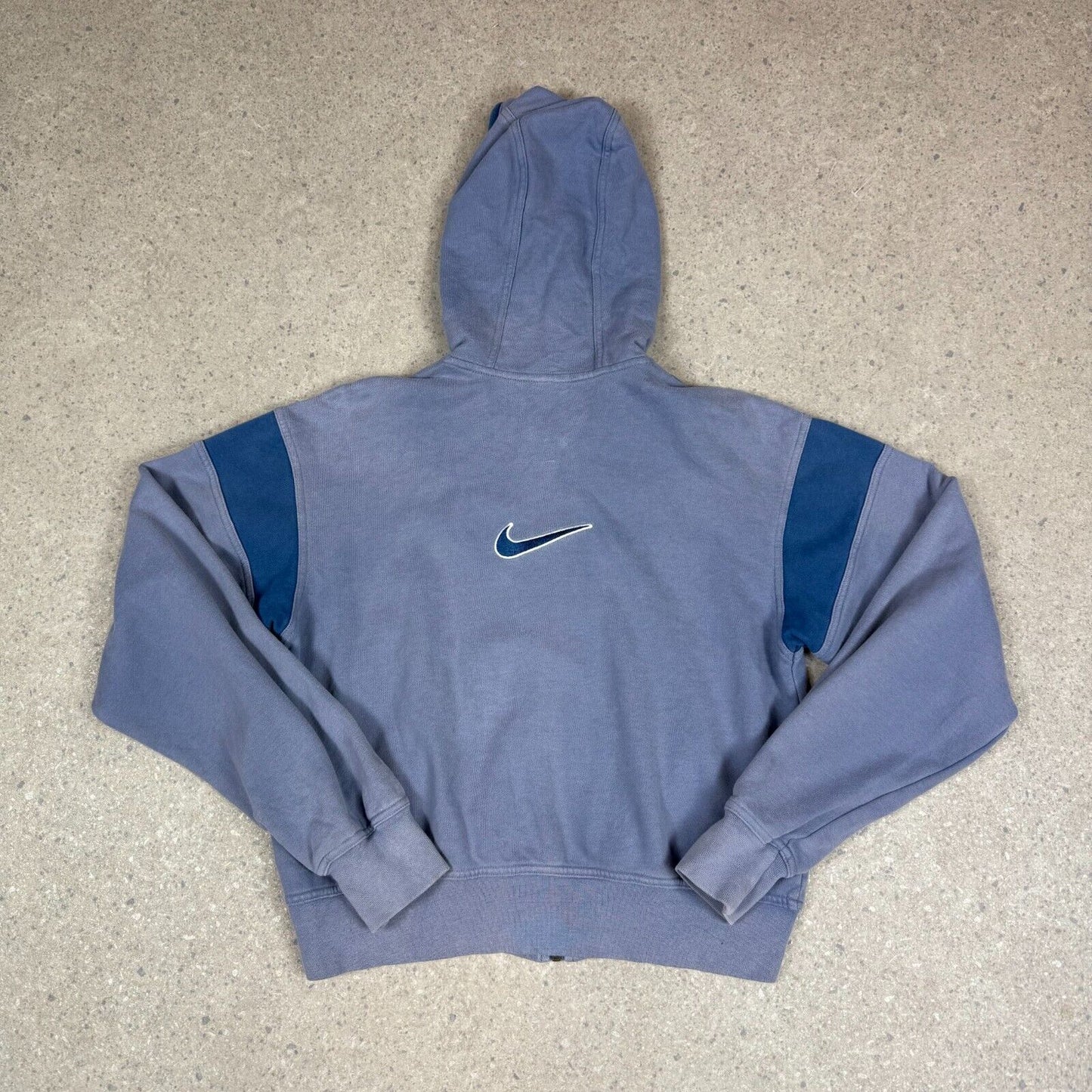 Nike Women’s Hoodie Small Purple Navy Rare 90s Nike Swoosh