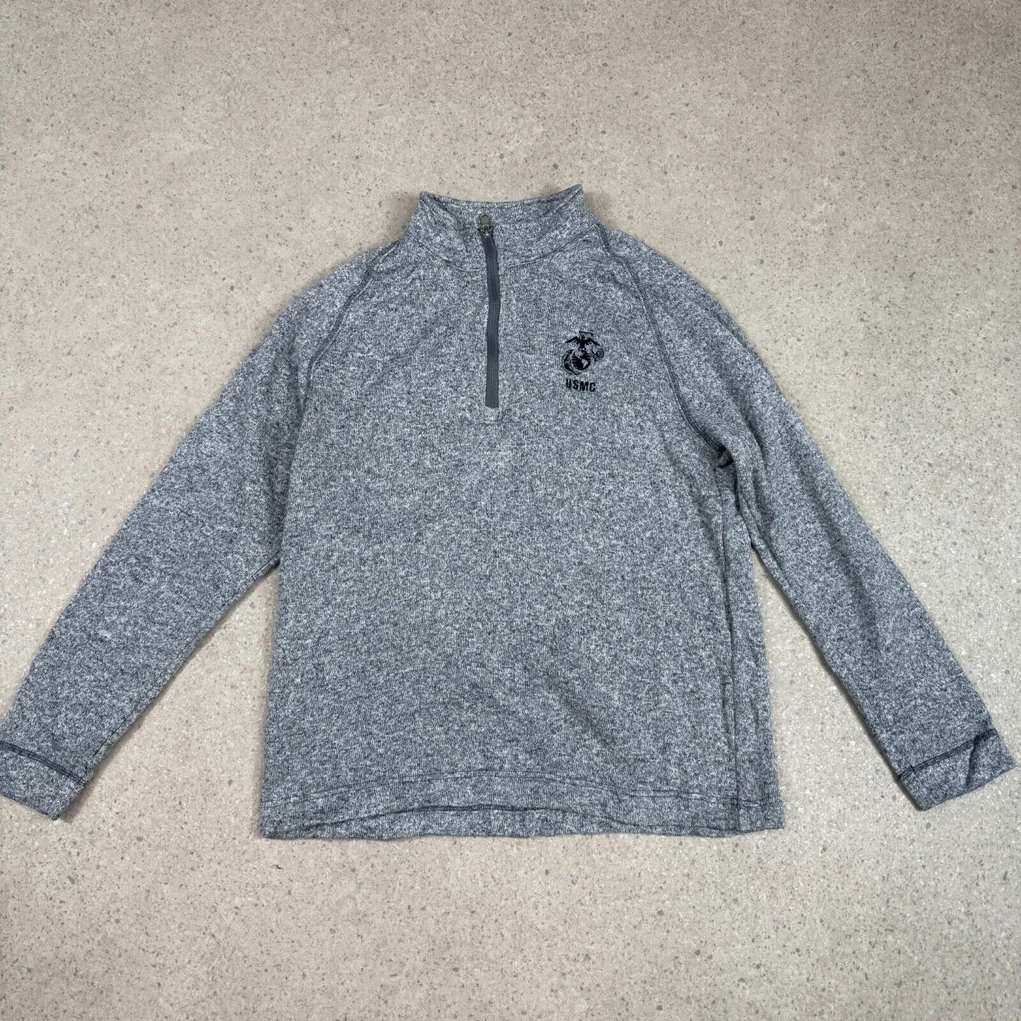 Champion Grey 1/4 Zip Jumper Fleece Large USMC USA