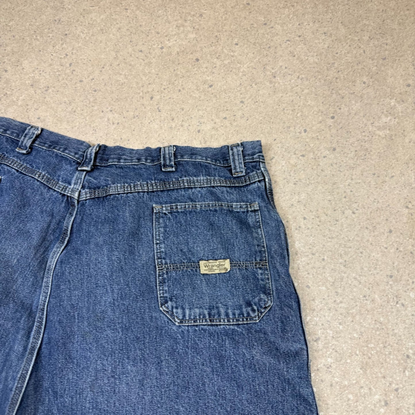 Wrangler Jorts 44” Blue Denim Baggy Fit Vintage