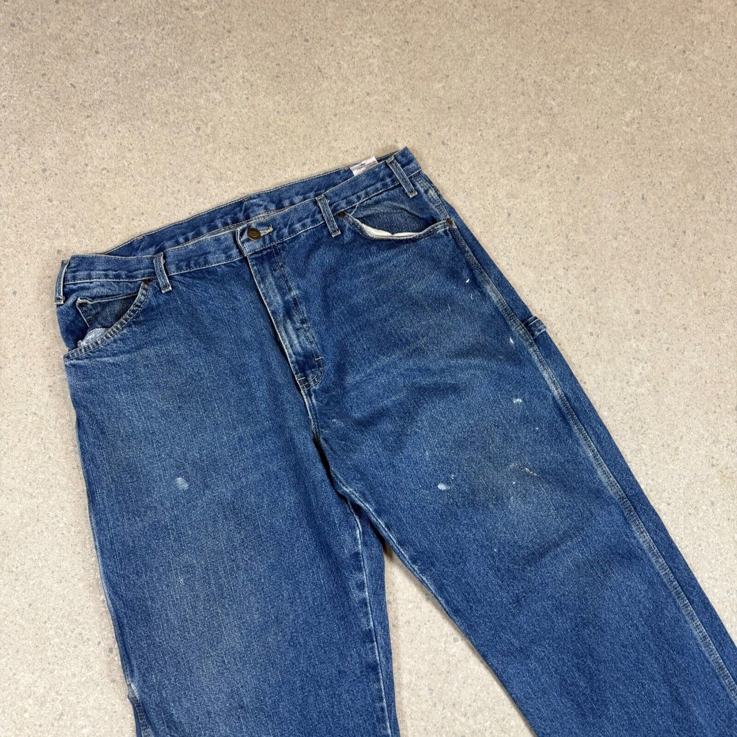 Dickies Carpenter Jeans 38x30 Dark Blue Denim Baggy Fit