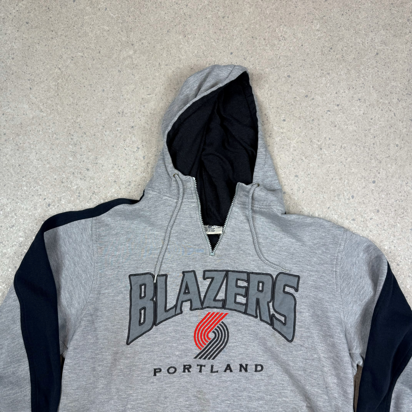 Vintage Lee Sport Blazers 1/4 zip Hoodie S/M Medium Gray Pullover Embroidered