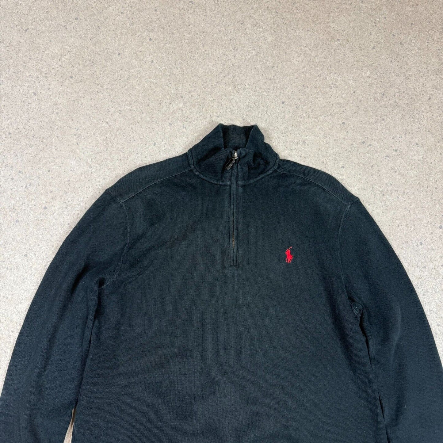 Ralph Lauren 1/4 Zip Jumper Medium Black